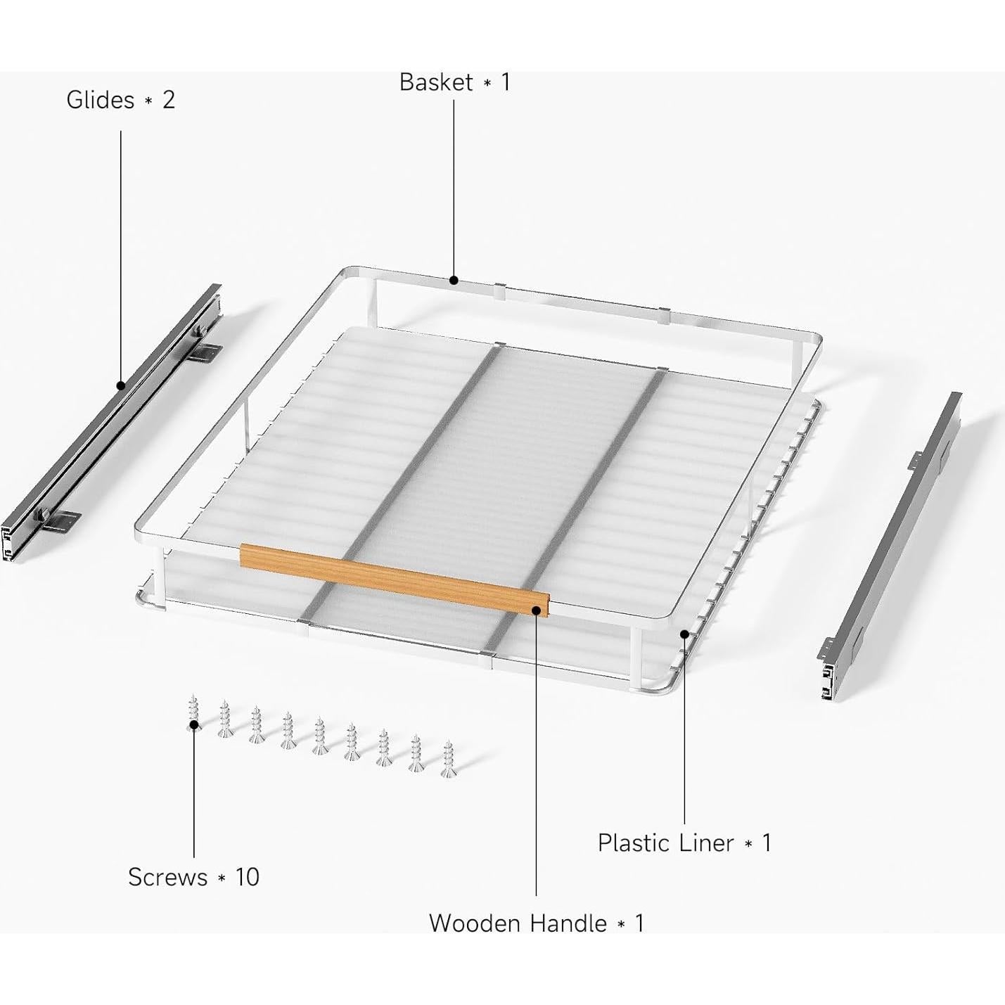 Organizador Expandible de Gabinete jkxoo 2 Paquetes 49.9 kg