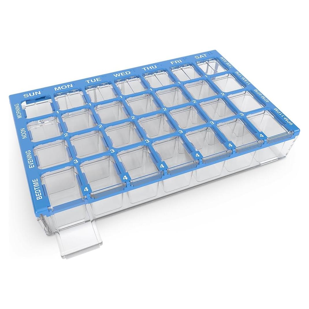 Organizador de Pastillas Ezy Dose Semanal Azul 7 Días