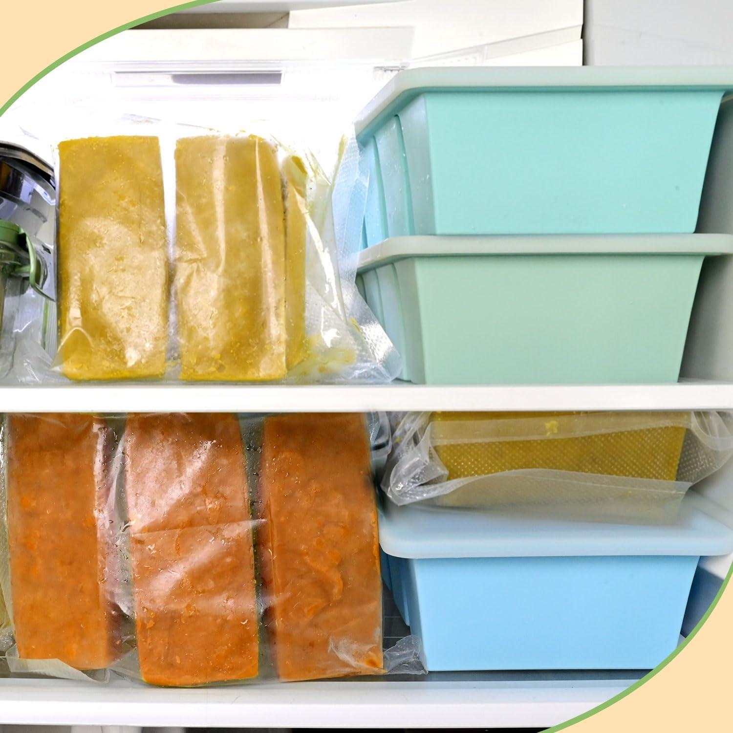 Bandeja de Congelador de Silicona GGOW 250mL y 125mL Verde