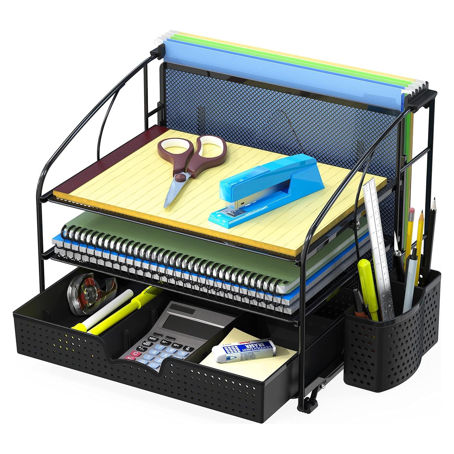 Organizador de Escritorio Simple Houseware 3 Niveles Negro