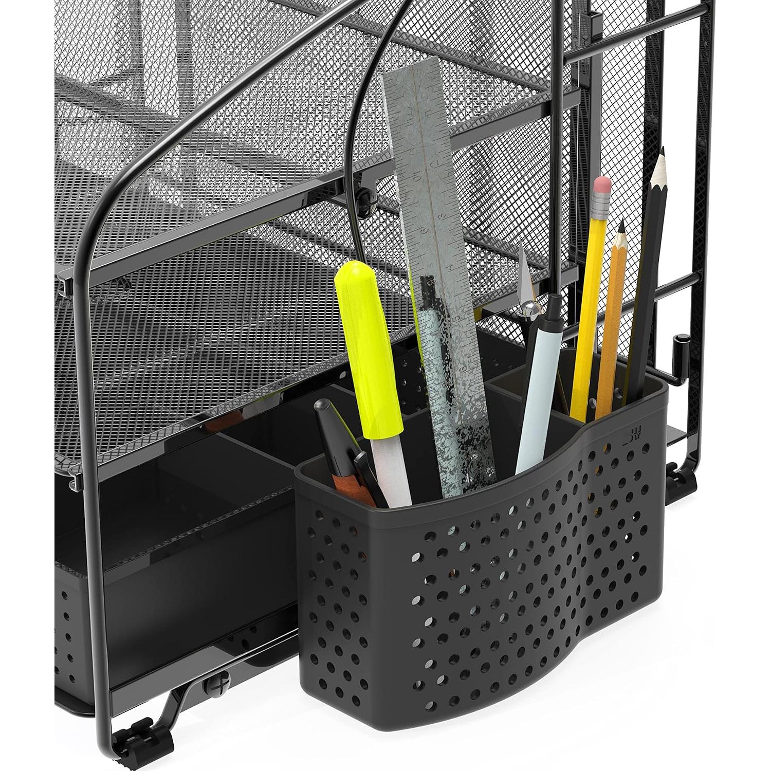 Organizador de Escritorio Simple Houseware 3 Niveles Negro