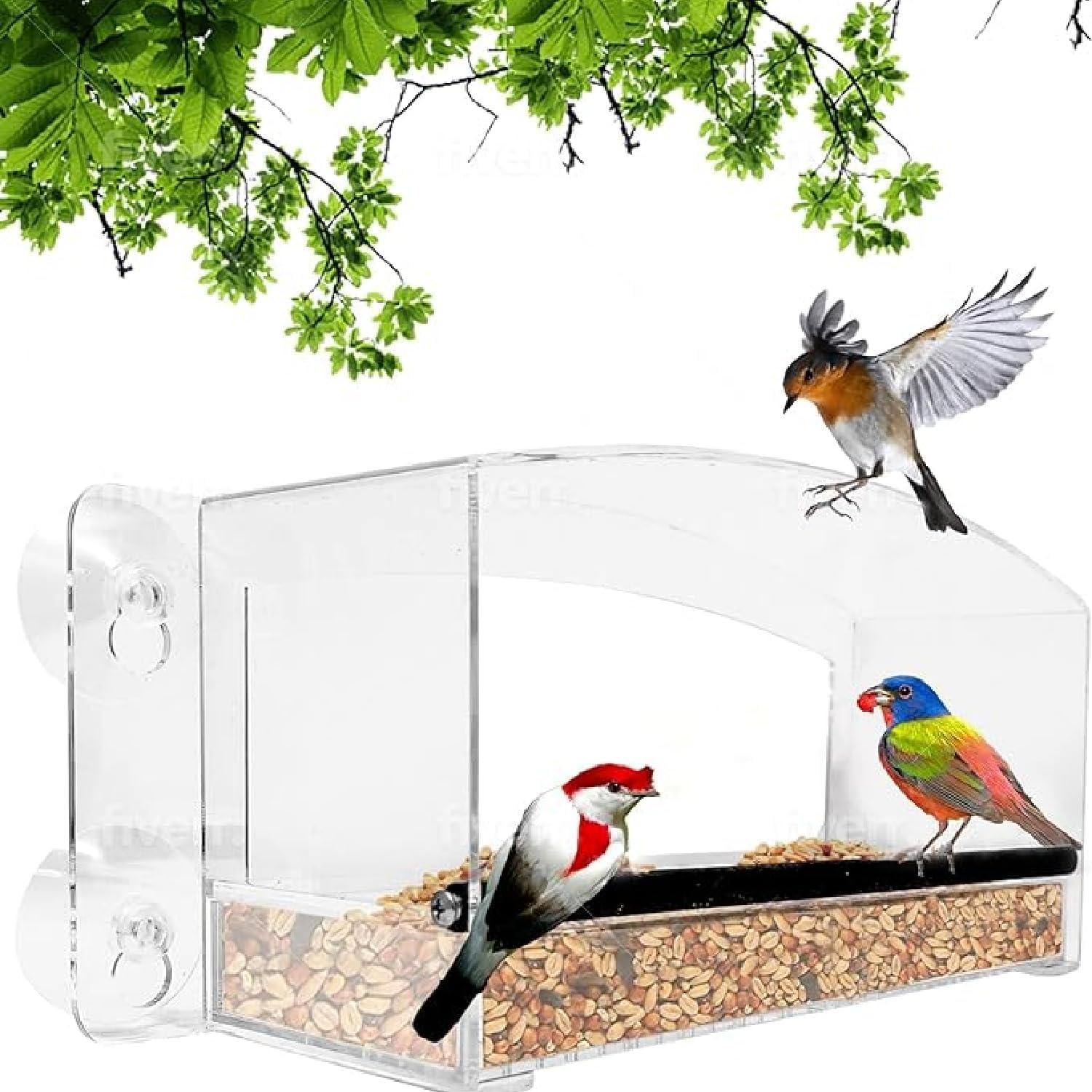 Comedero de Aves Acrílico Nature Gear para Ventana 23.5x10.5cm