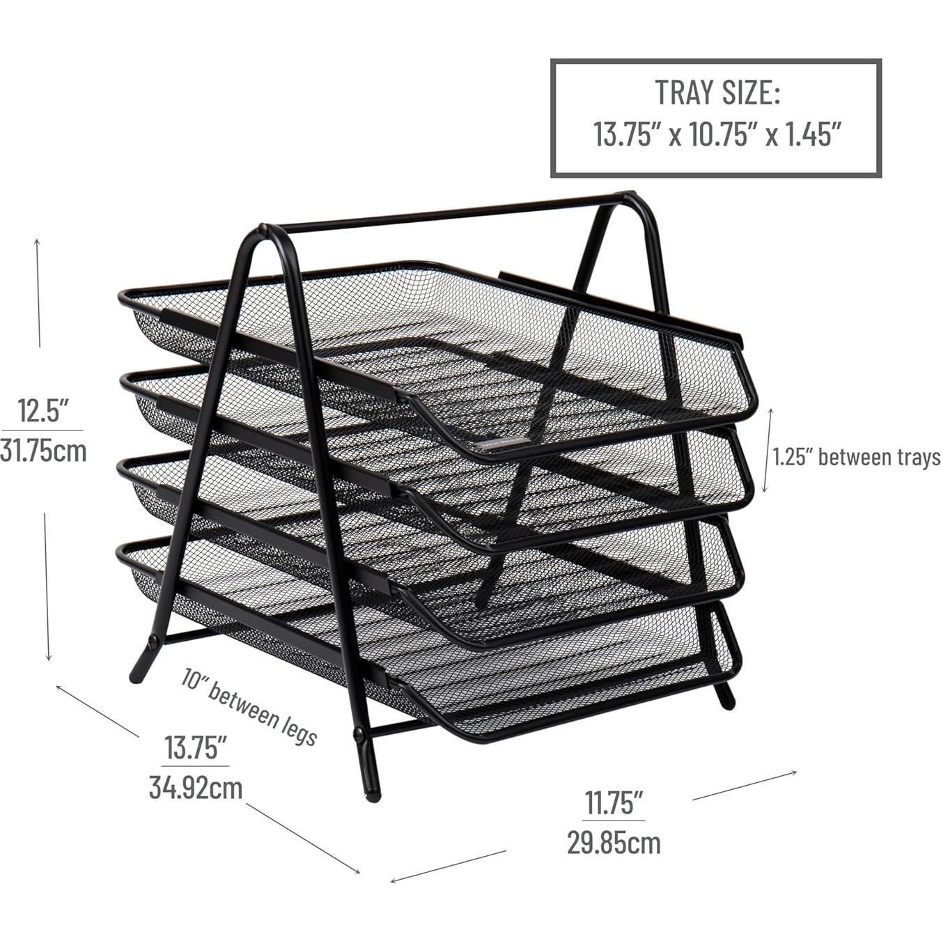 Organizador de Escritorio 4 Niveles Mind Reader Negro