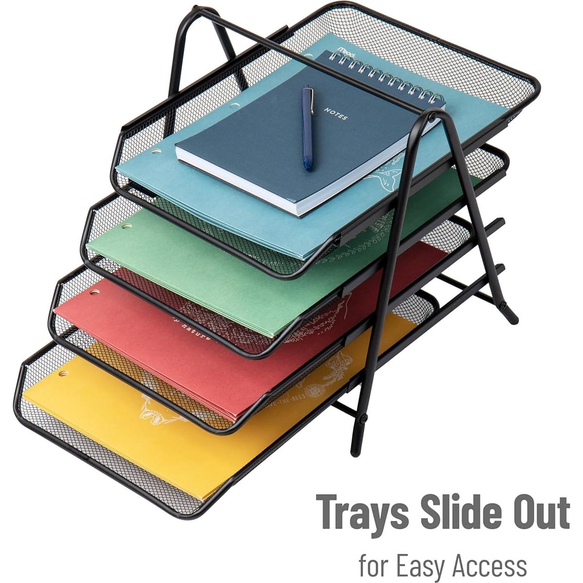 Organizador de Escritorio 4 Niveles Mind Reader Negro