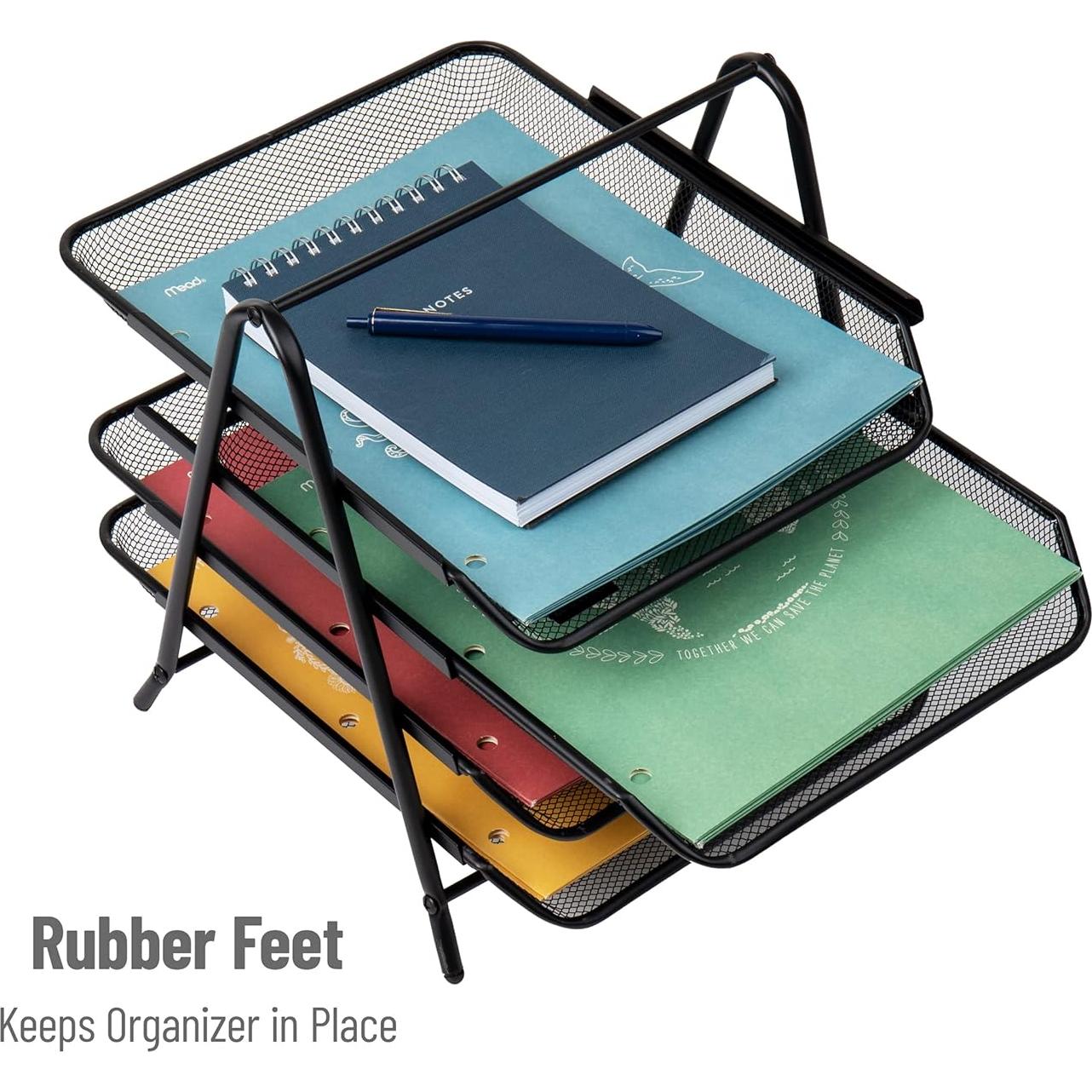 Organizador de Escritorio 4 Niveles Mind Reader Negro
