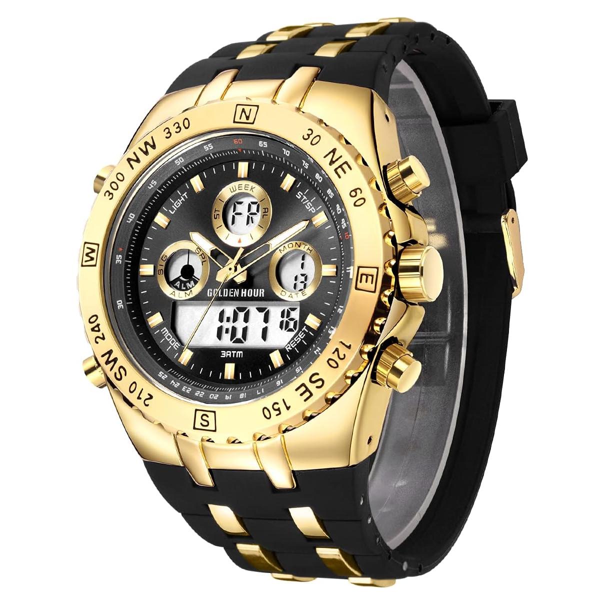 Reloj Militar Deportivo GOLDEN HOUR GH-124 3ATM Digital