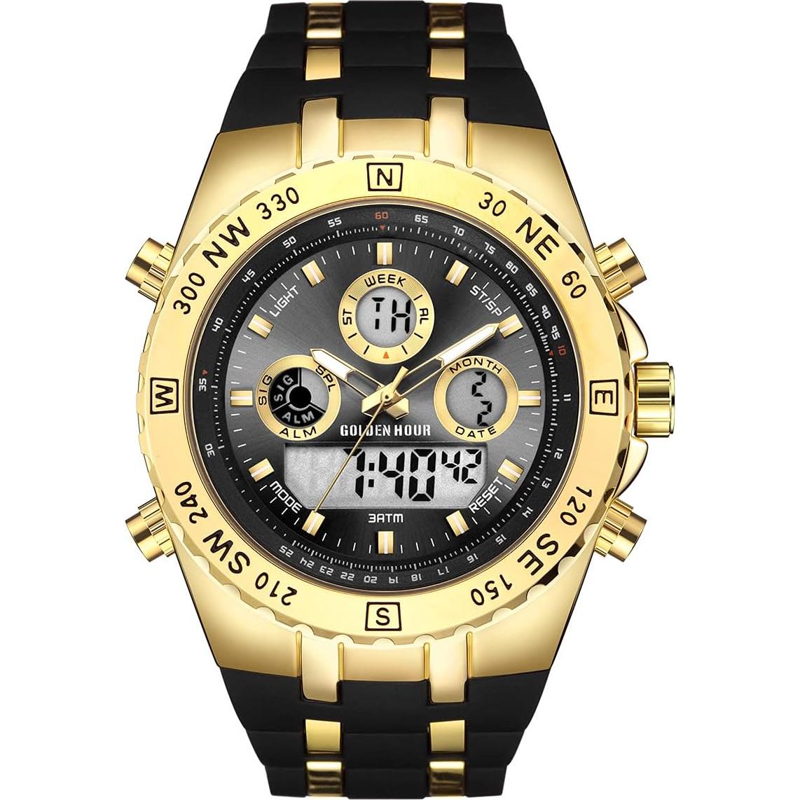 Reloj Militar Deportivo GOLDEN HOUR GH-124 3ATM Digital