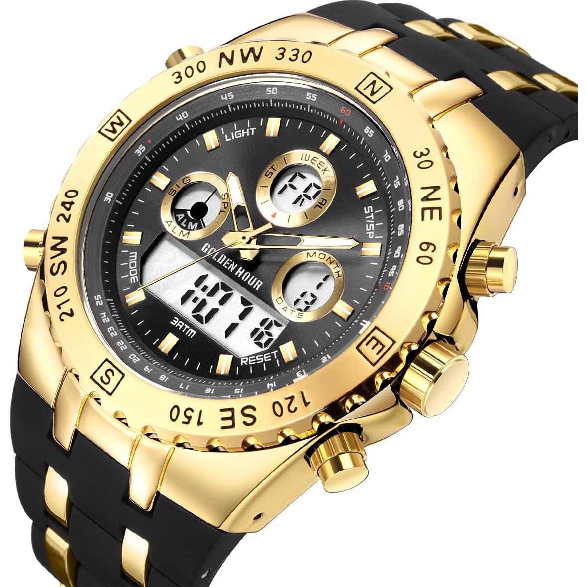 Reloj Militar Deportivo GOLDEN HOUR GH-124 3ATM Digital