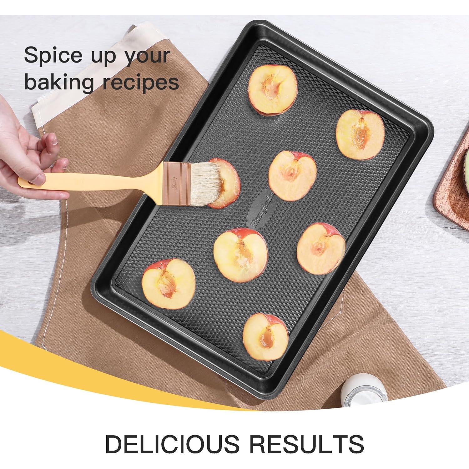 Juego de 3 Bandejas para Hornear HONGBAKE Antiadherentes 44x30cm