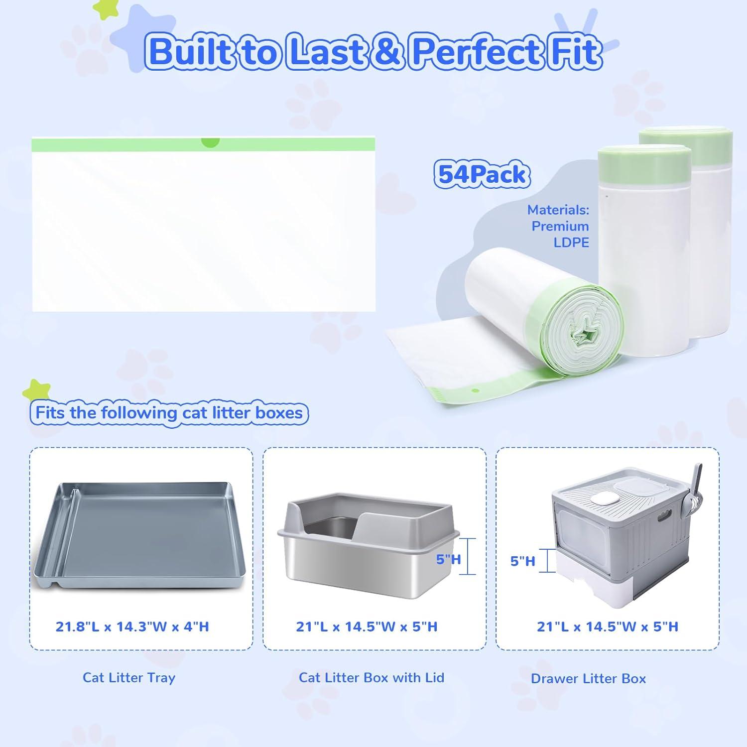 Forros Desechables para Bandeja de Arena PETOCAT 54 Piezas