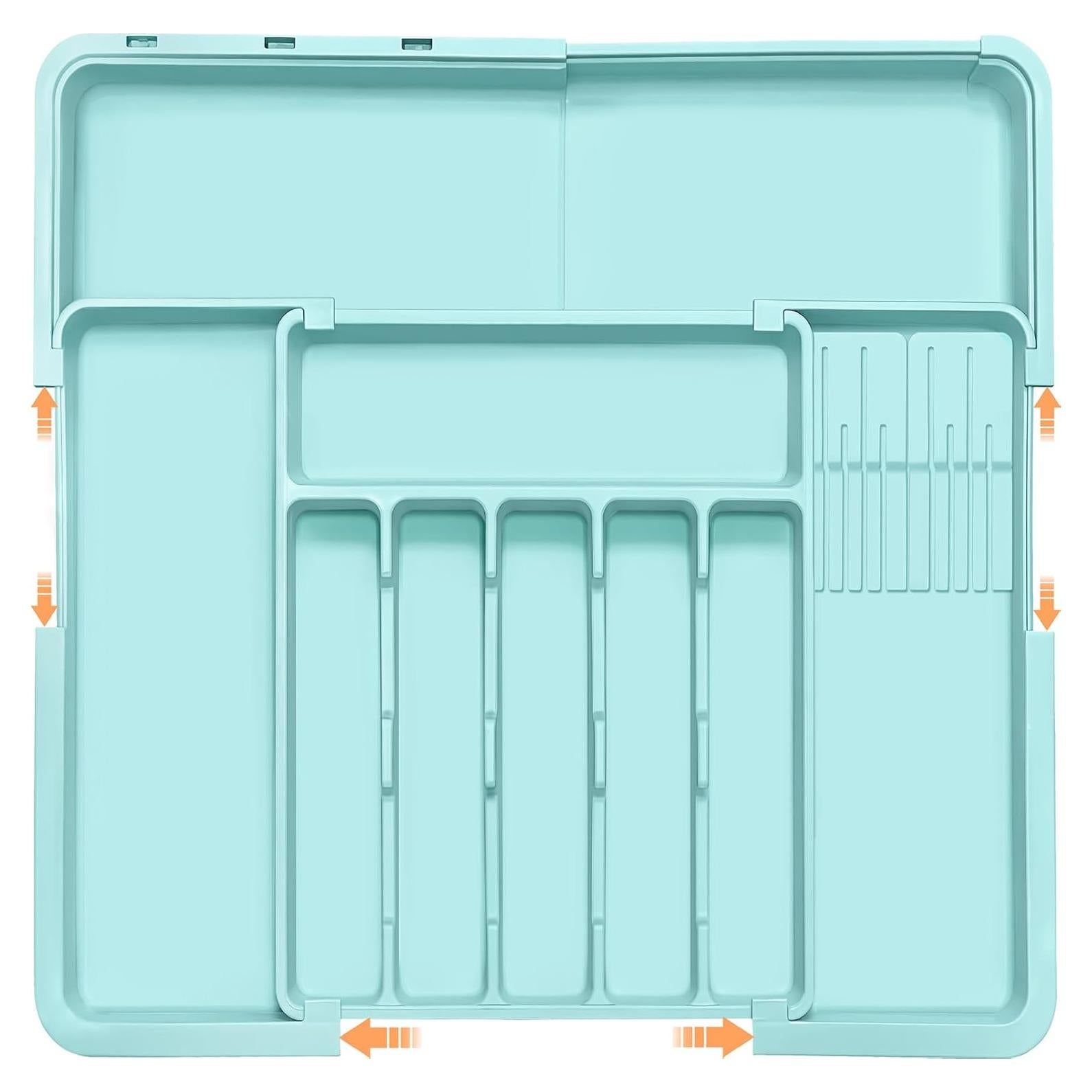 Organizador de Cubiertos Homecor Expandible 22x19 cm Turquesa