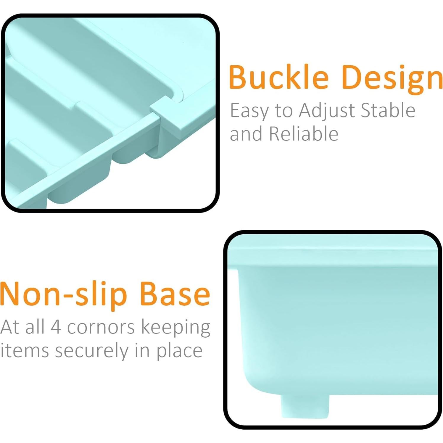 Organizador de Cubiertos Homecor Expandible 22x19 cm Turquesa