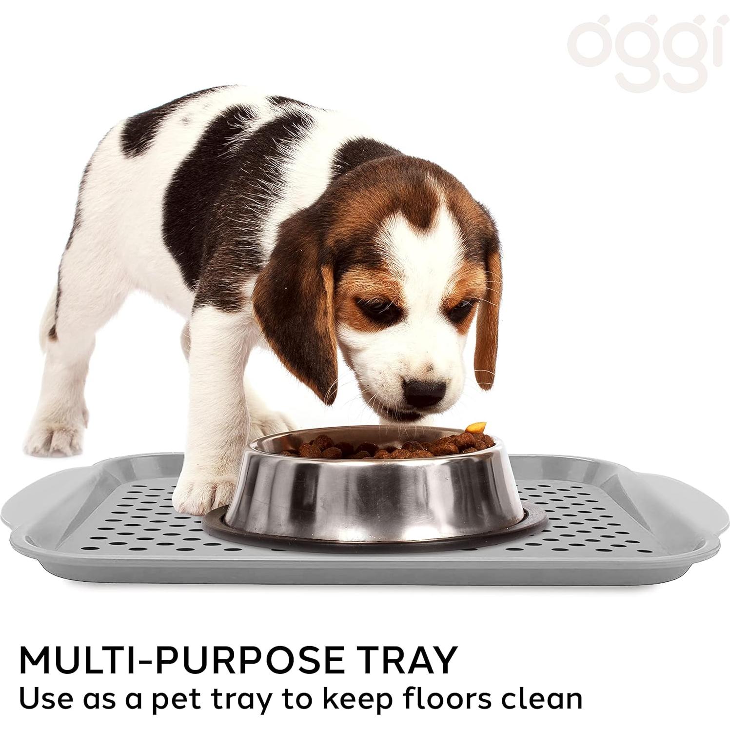 Bandeja de Servicio Antideslizante OGGI Gris 44,5x29,2 cm