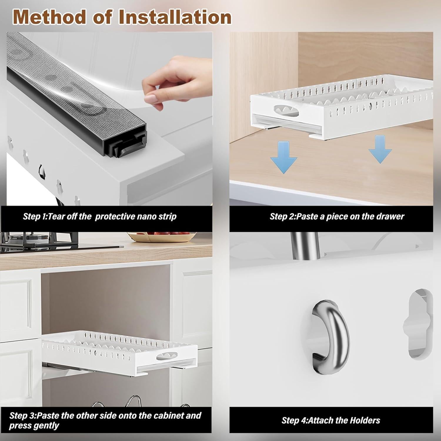 Organizador de Ollas y Sartenes Bealy Extraíble 52 cm Blanco