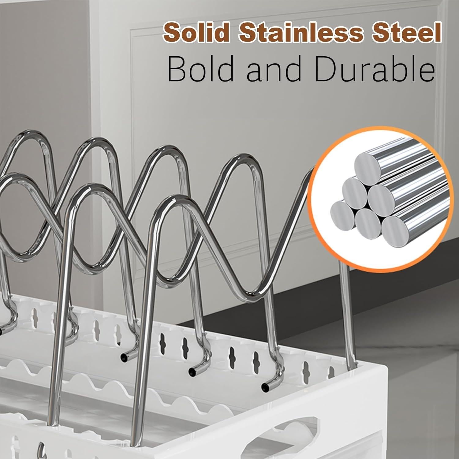 Organizador de Ollas y Sartenes Bealy Extraíble 52 cm Blanco