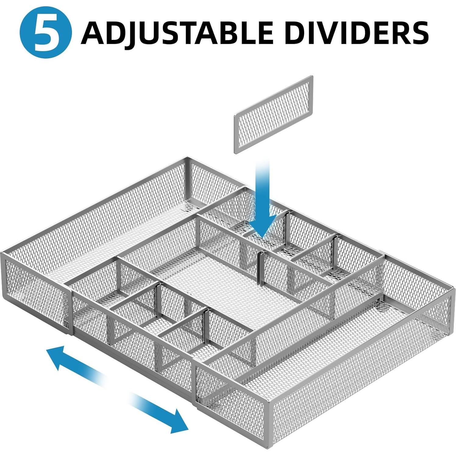 Organizador de Cajón Expandible Marbrasse 10 Compartimentos