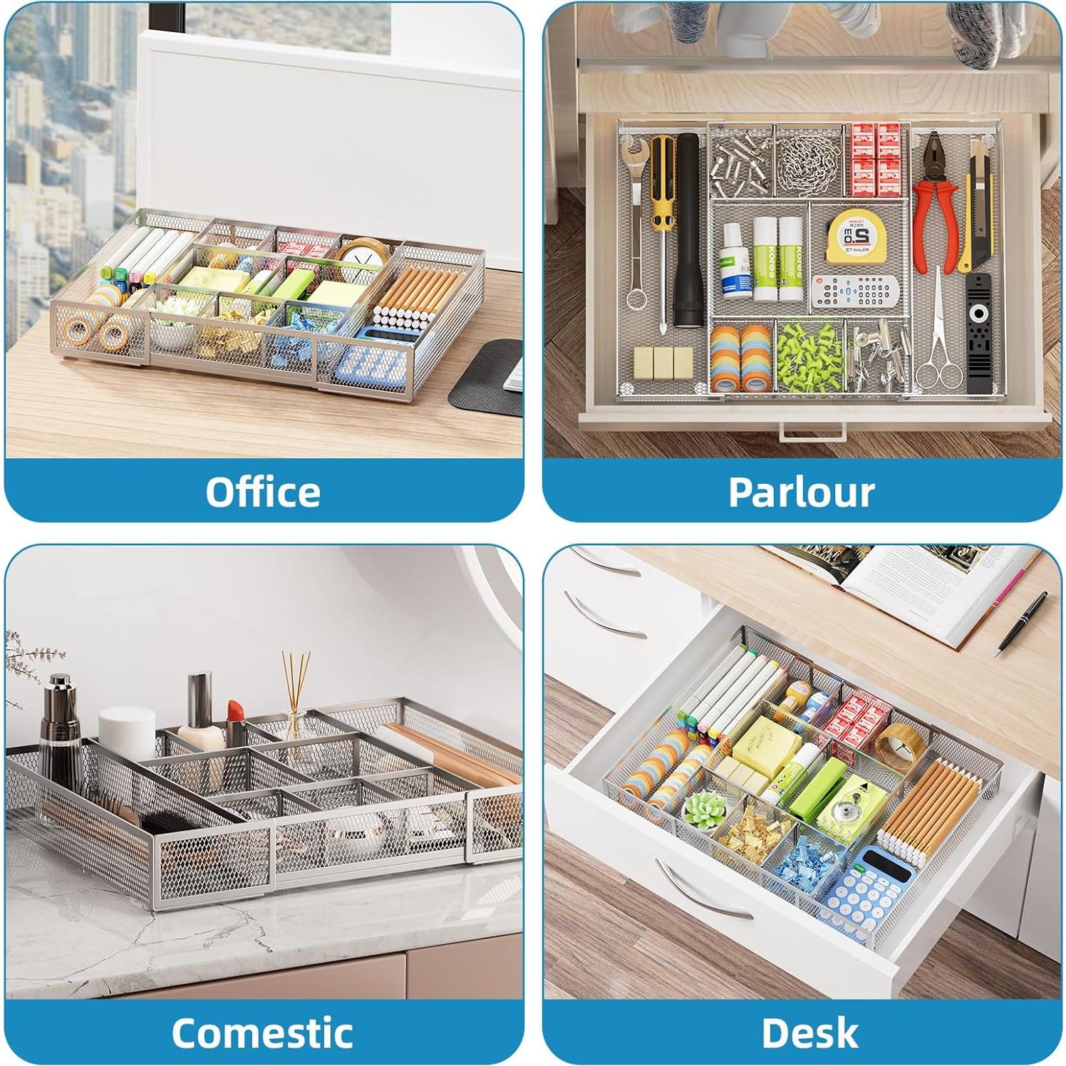 Organizador de Cajón Expandible Marbrasse 10 Compartimentos