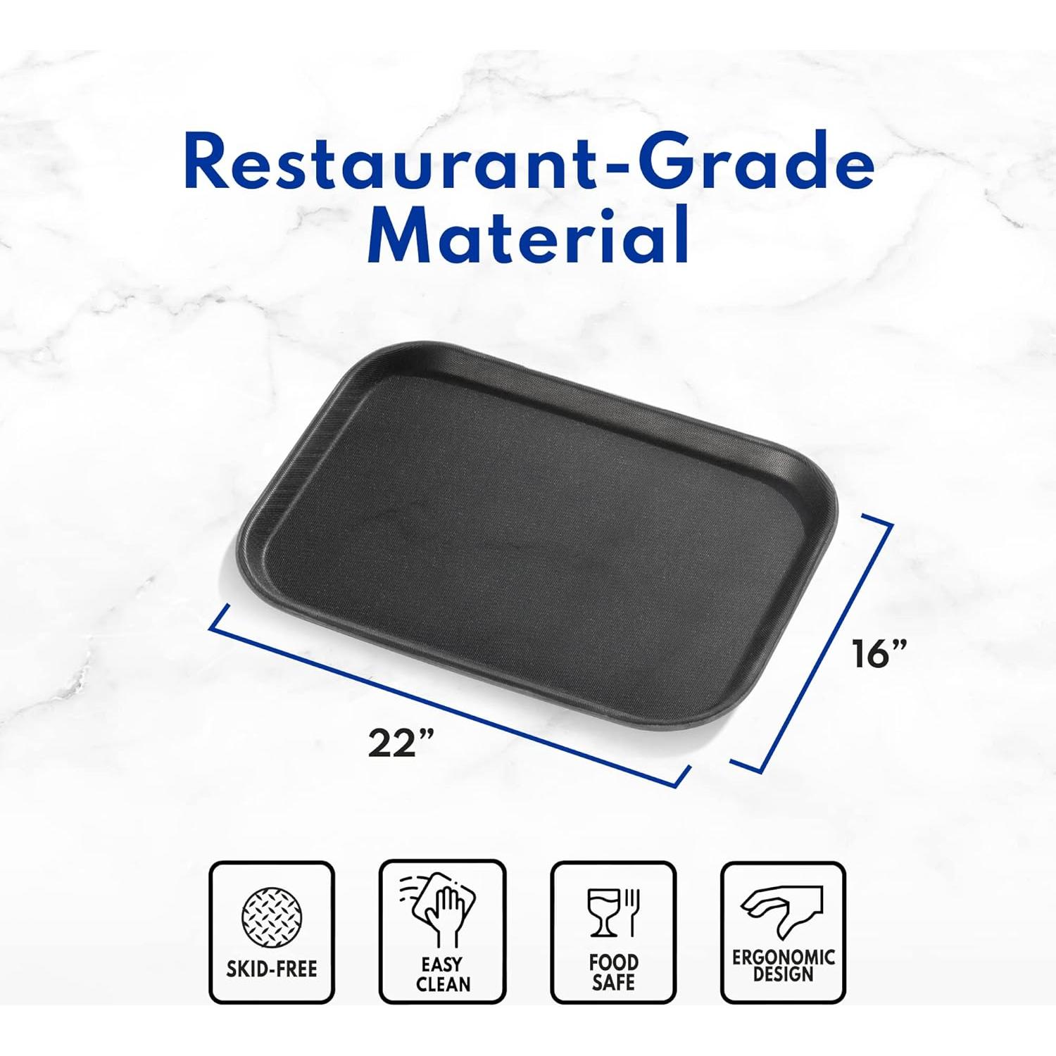 Bandeja Antideslizante New Star Foodservice 35.5x25.4cm Negra