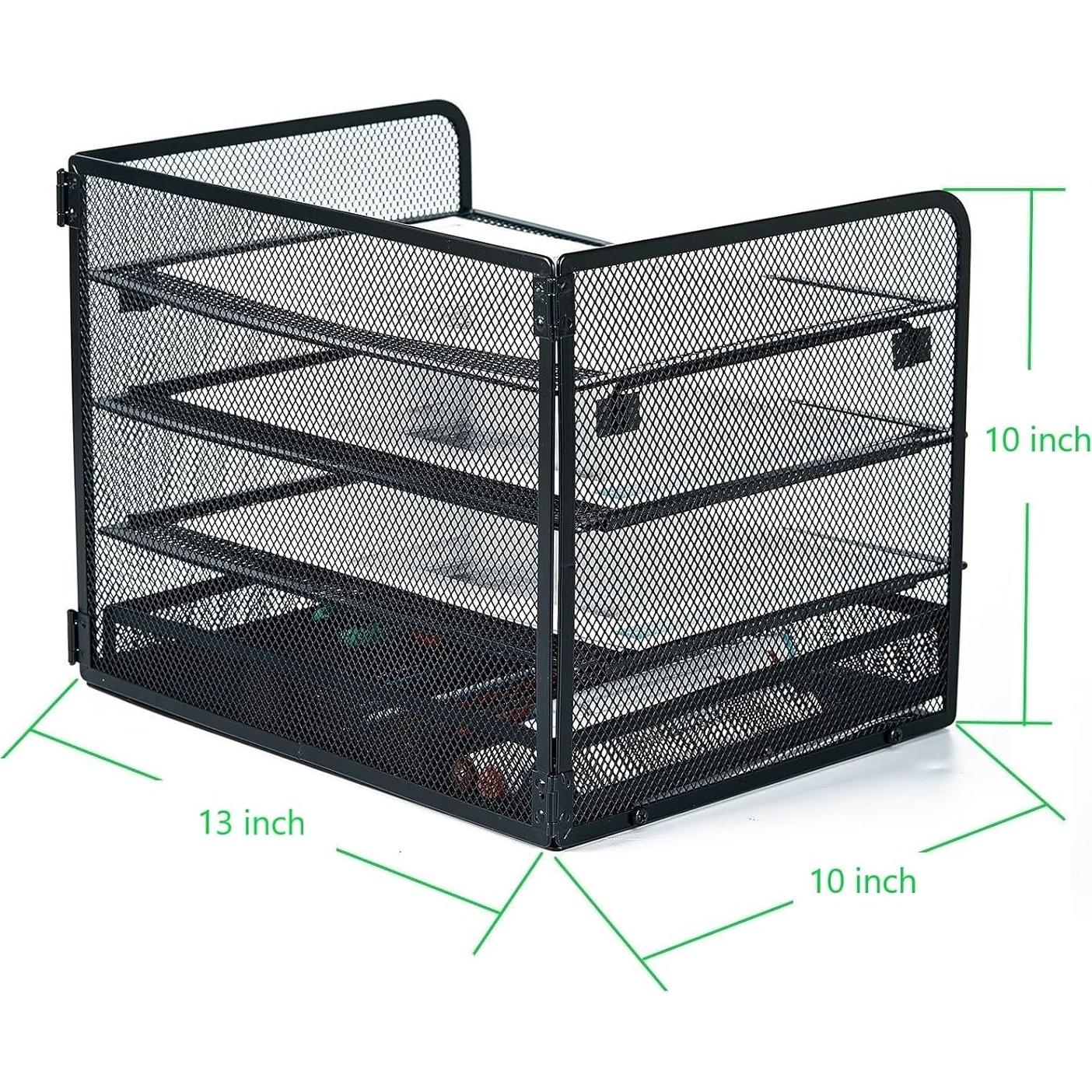 Organizador de Escritorio SETTFRFE de Malla 4 Niveles Negro