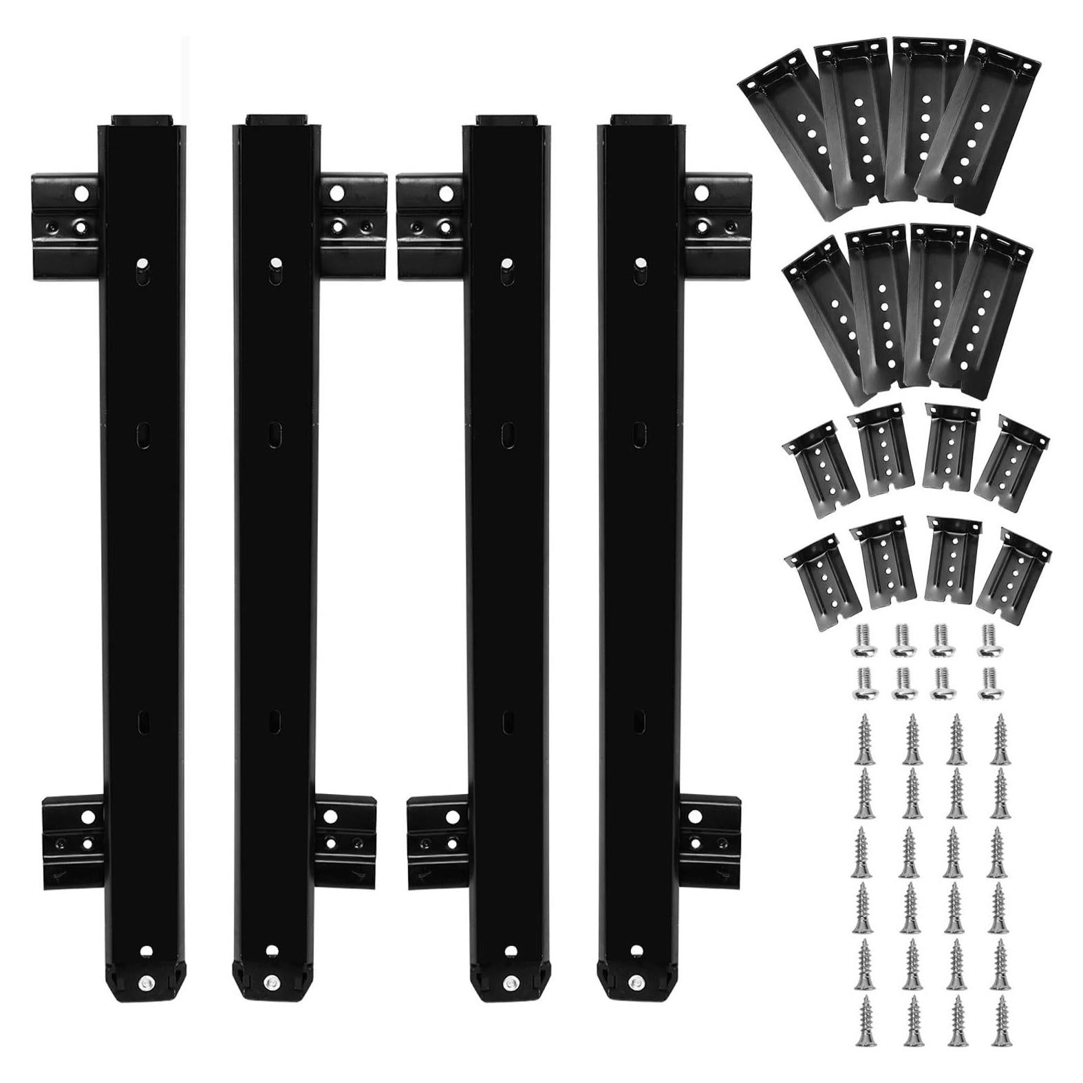 Rieles de Bandeja de Teclado KINJOEK 4 PCS 35,56 cm Negro