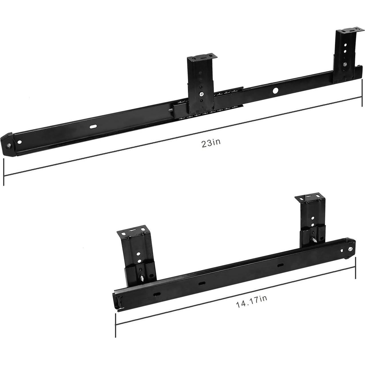 Rieles de Bandeja de Teclado KINJOEK 4 PCS 35,56 cm Negro