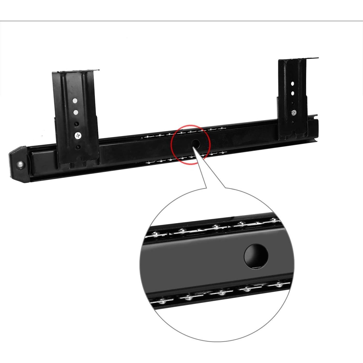 Rieles de Bandeja de Teclado KINJOEK 4 PCS 35,56 cm Negro