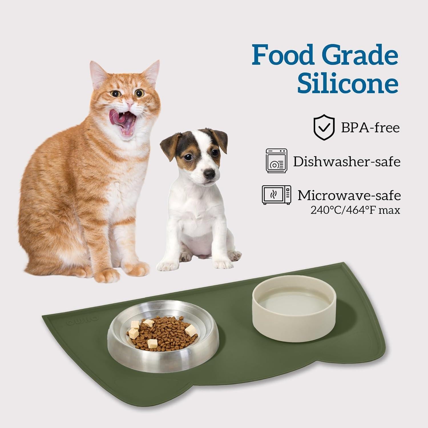 Alfombrilla de Comida para Gato OHMO Silicona Antideslizante