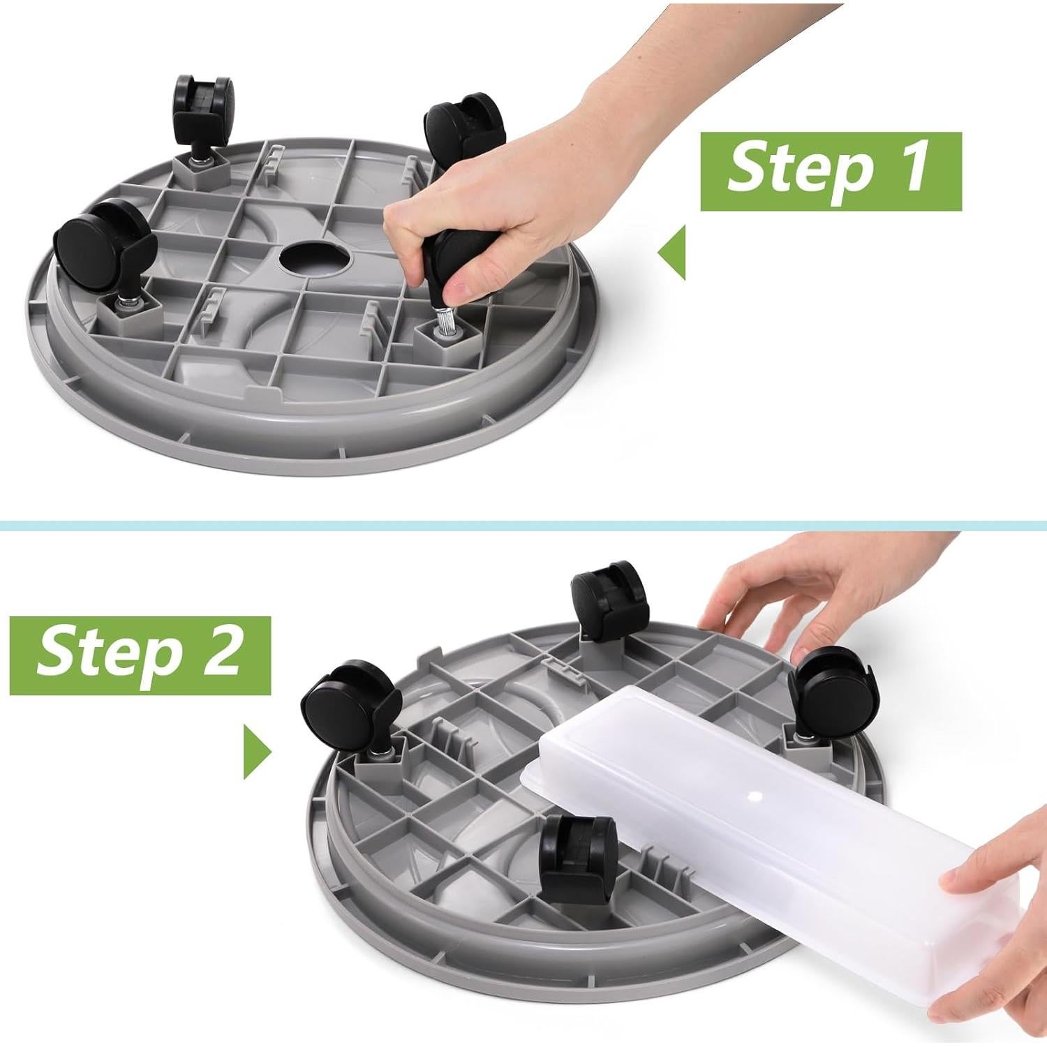 Paquete de 3 Carros para Plantas Nagpew 30 cm con Ruedas