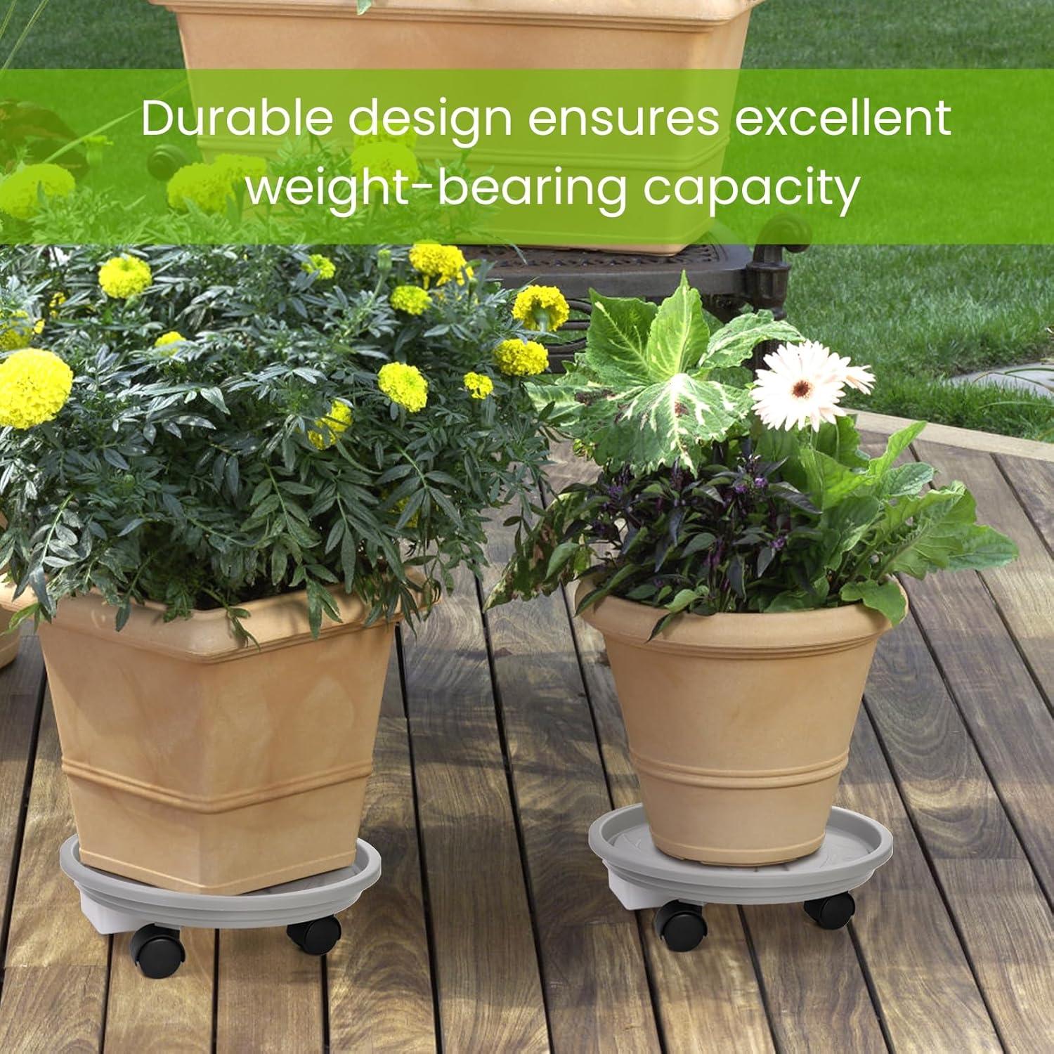 Paquete de 3 Carros para Plantas Nagpew 30 cm con Ruedas
