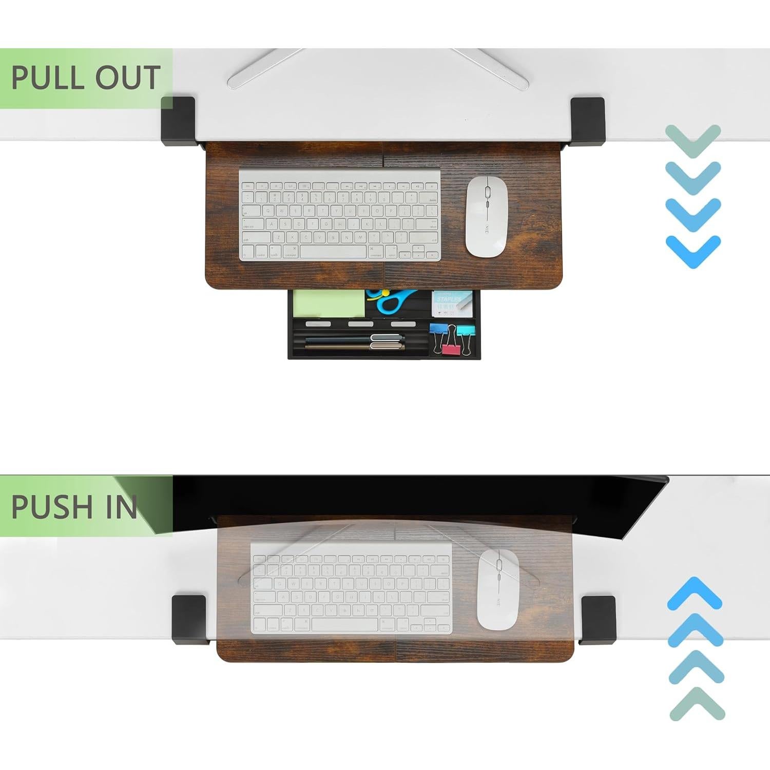 Bandeja de teclado ETHU KBT500WR ergonómica 50x30 cm
