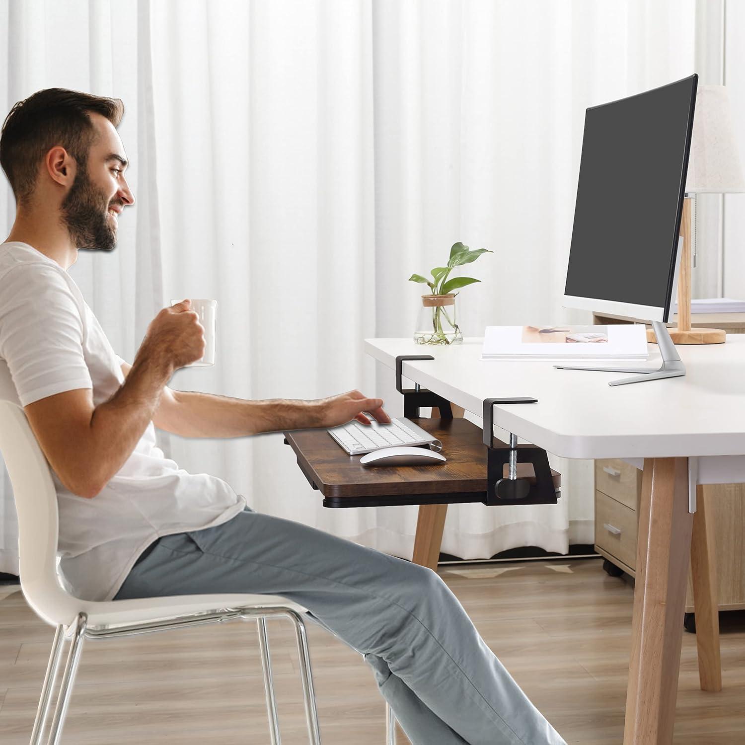 Bandeja de teclado ETHU KBT500WR ergonómica 50x30 cm