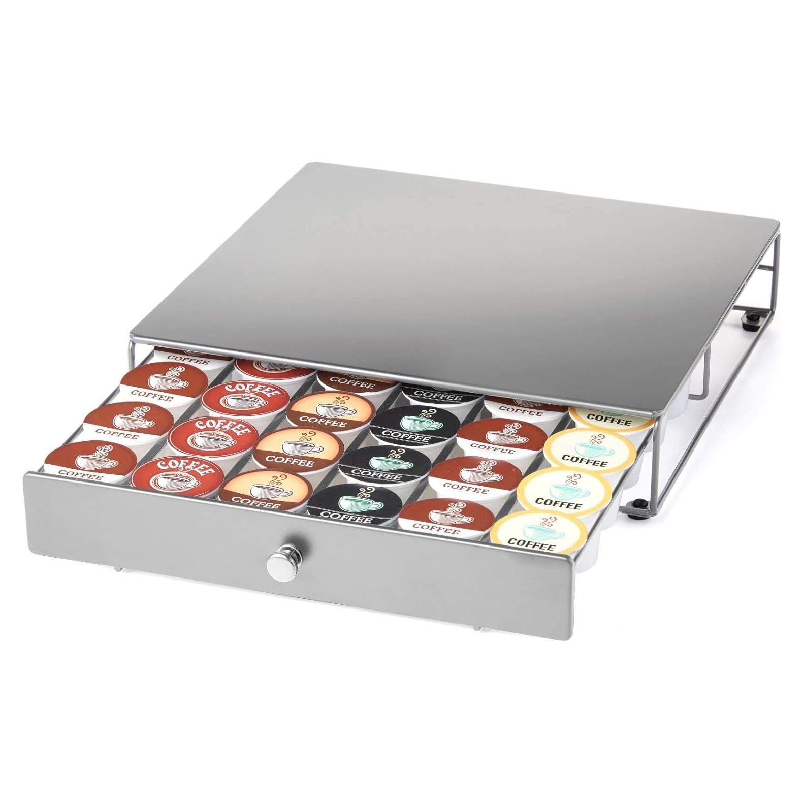 Cajón para 36 cápsulas de café Nifty plateado
