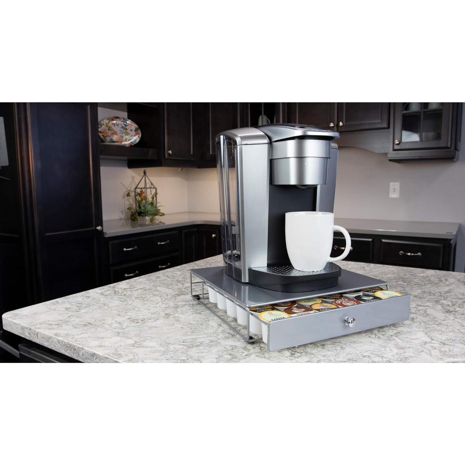 Cajón para 36 cápsulas de café Nifty plateado