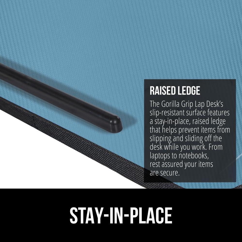 Escritorio de Regazo GORILLA GRIP Azul para Laptop 39.62 cm