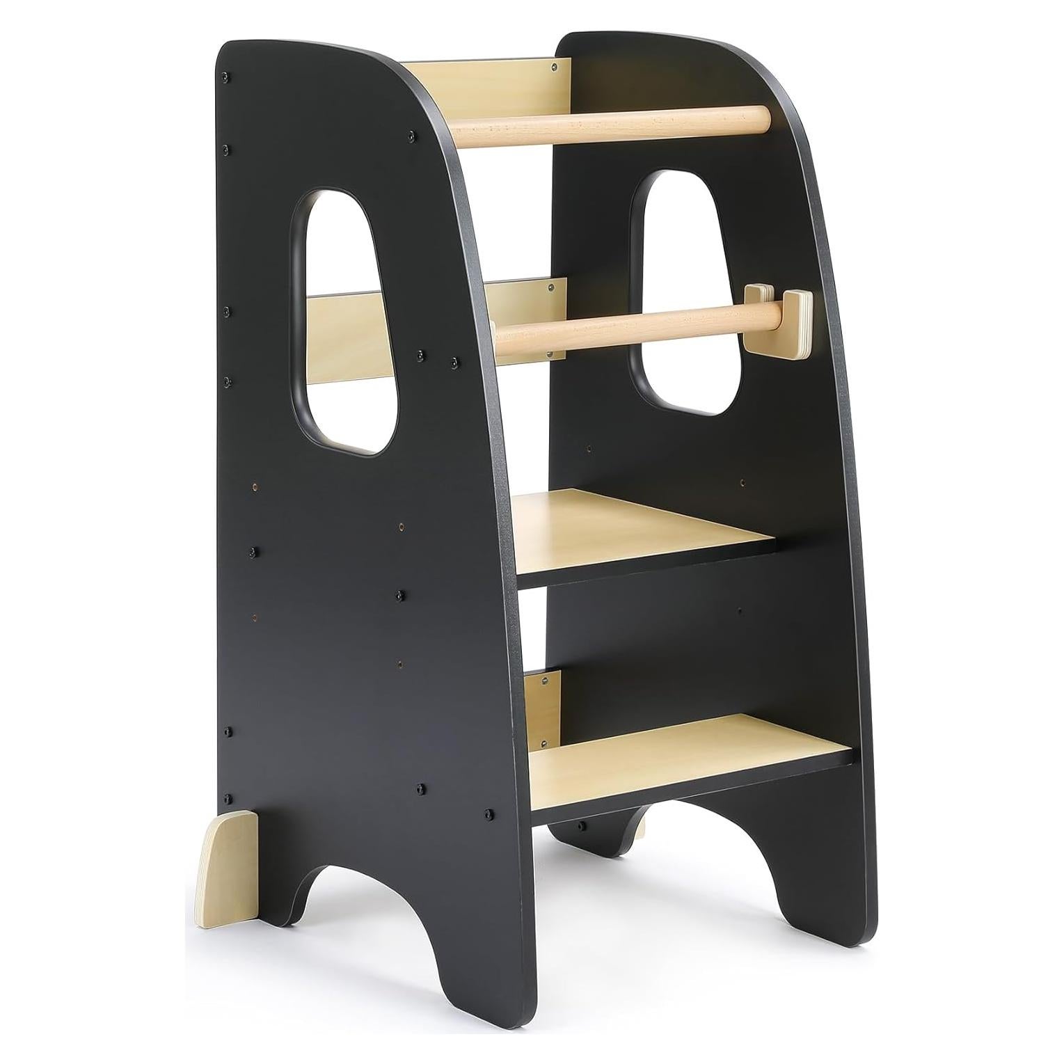 Ezebaby Torre de Cocina Ajustable para Niños - Negro