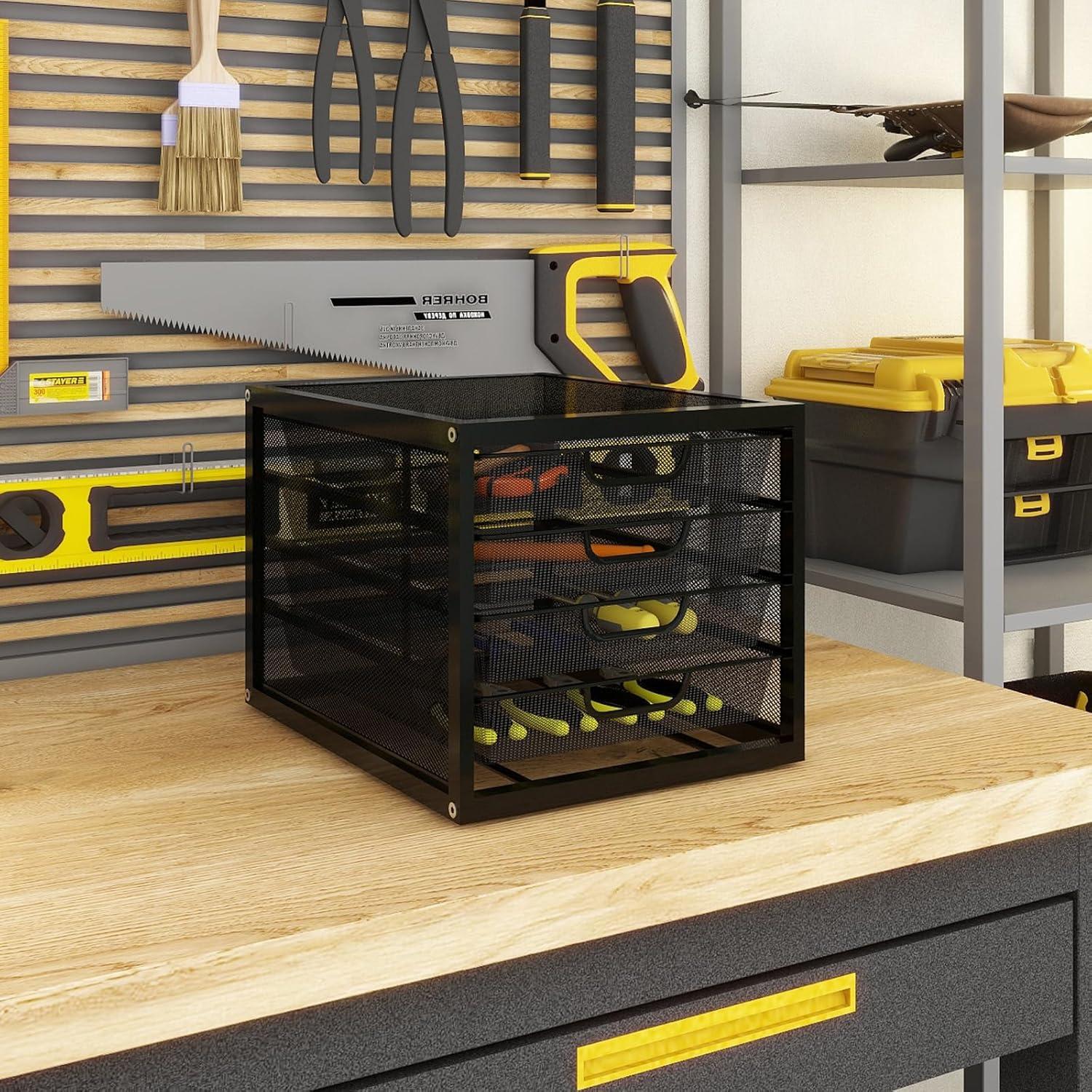 Organizador de Escritorio Natwind con 4 Cajones Negro