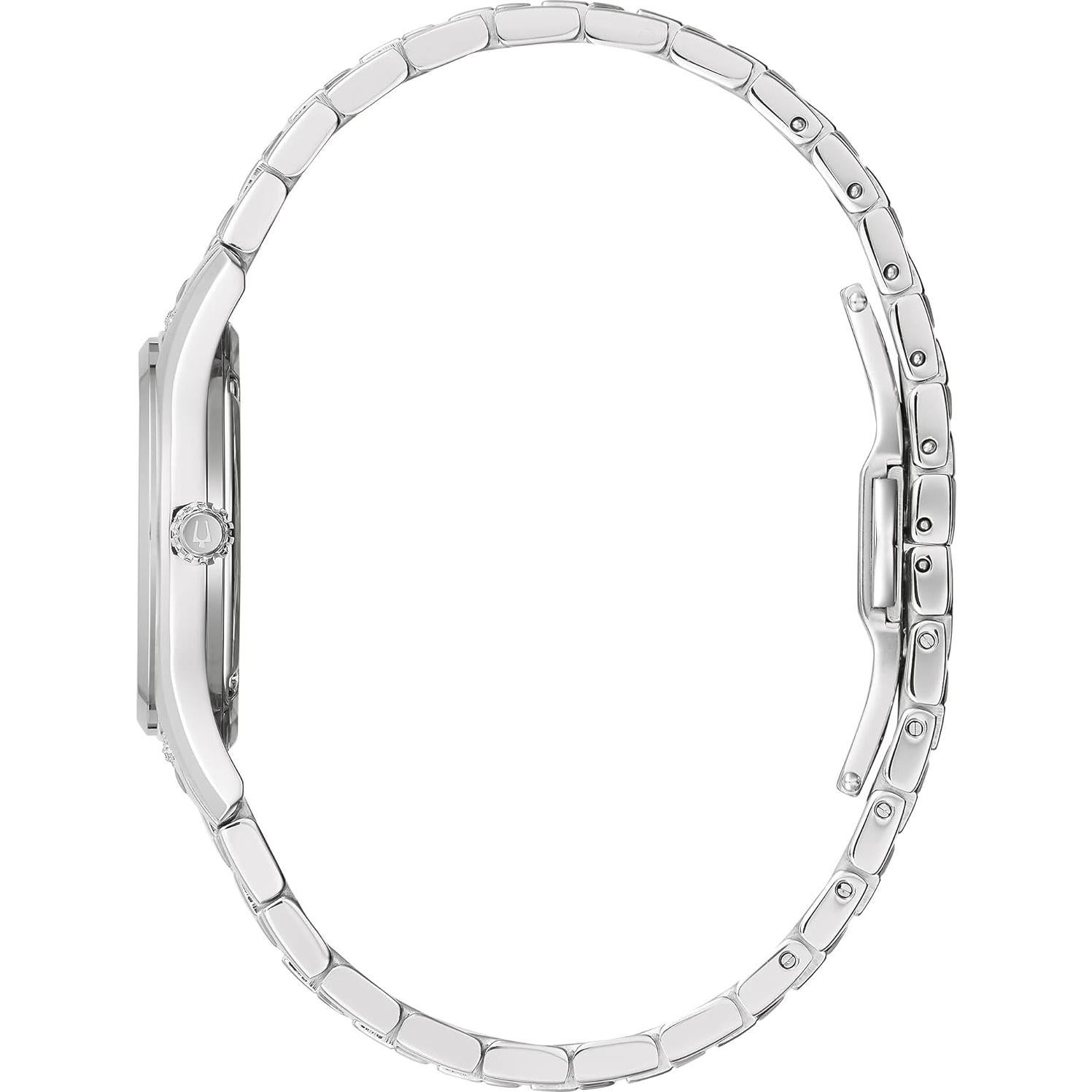 Reloj de acero inoxidable Bulova 96R216 con 16 diamantes