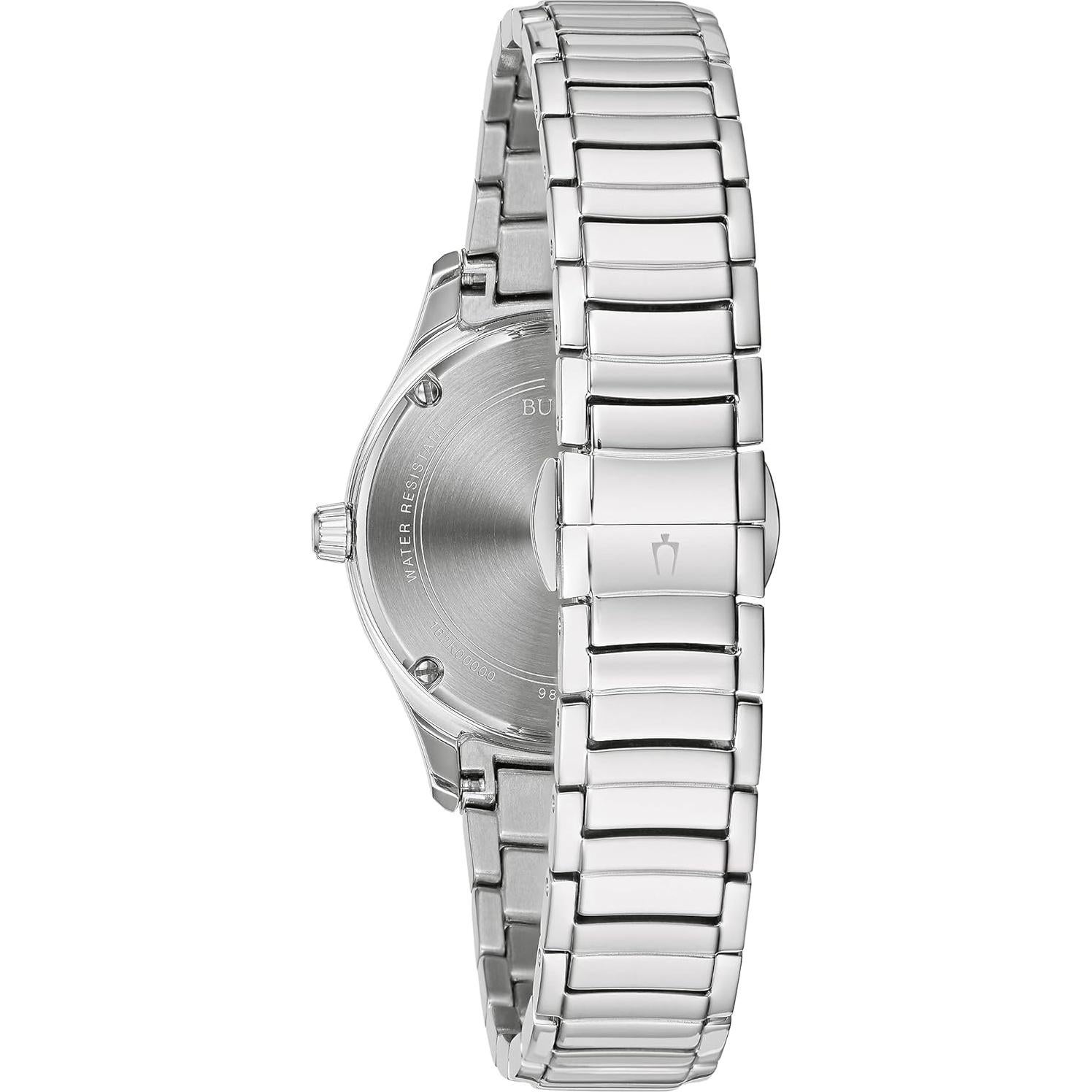 Reloj de acero inoxidable Bulova 96R216 con 16 diamantes