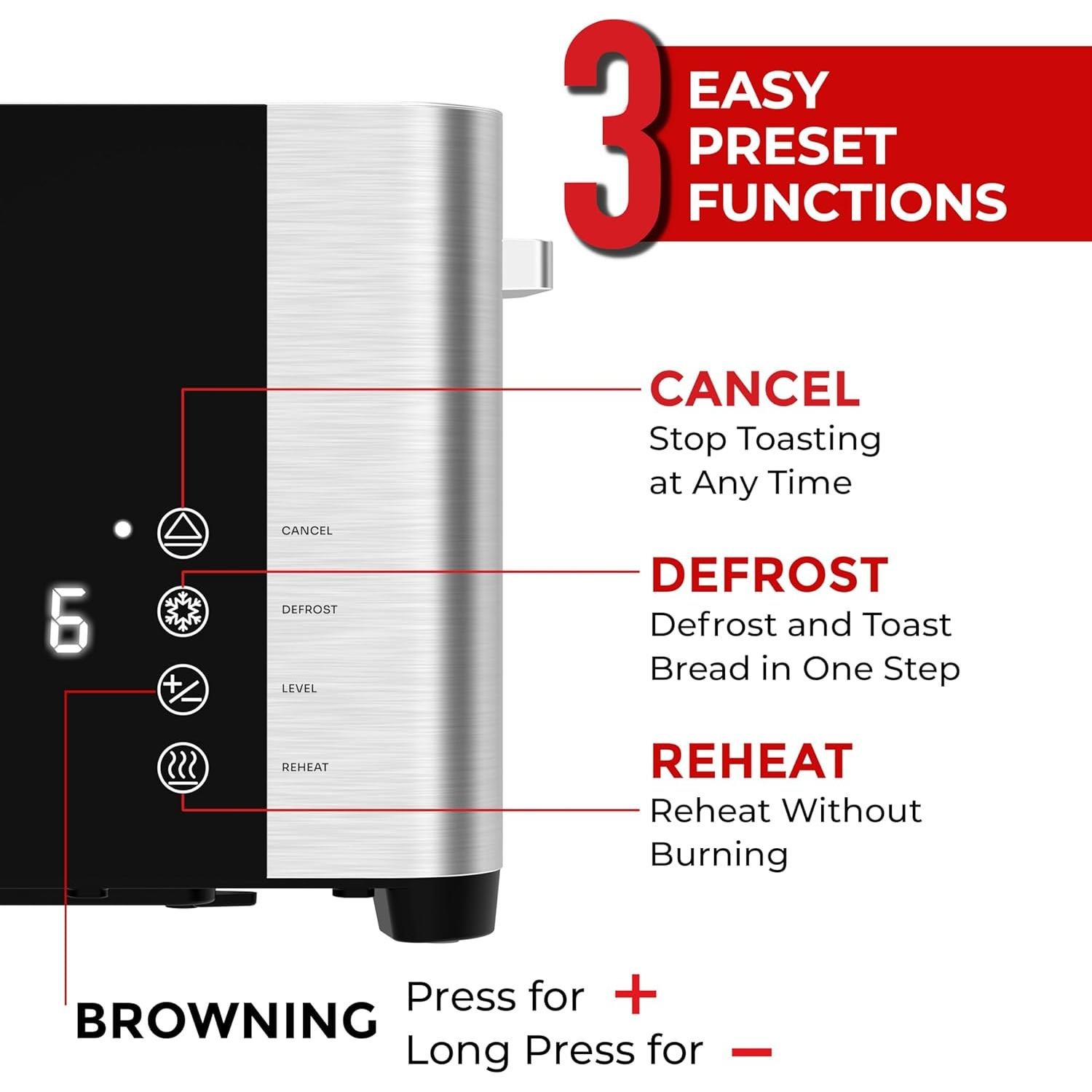 Tostadora Mueller UltraToast 4 Rebanadas Acero Inoxidable