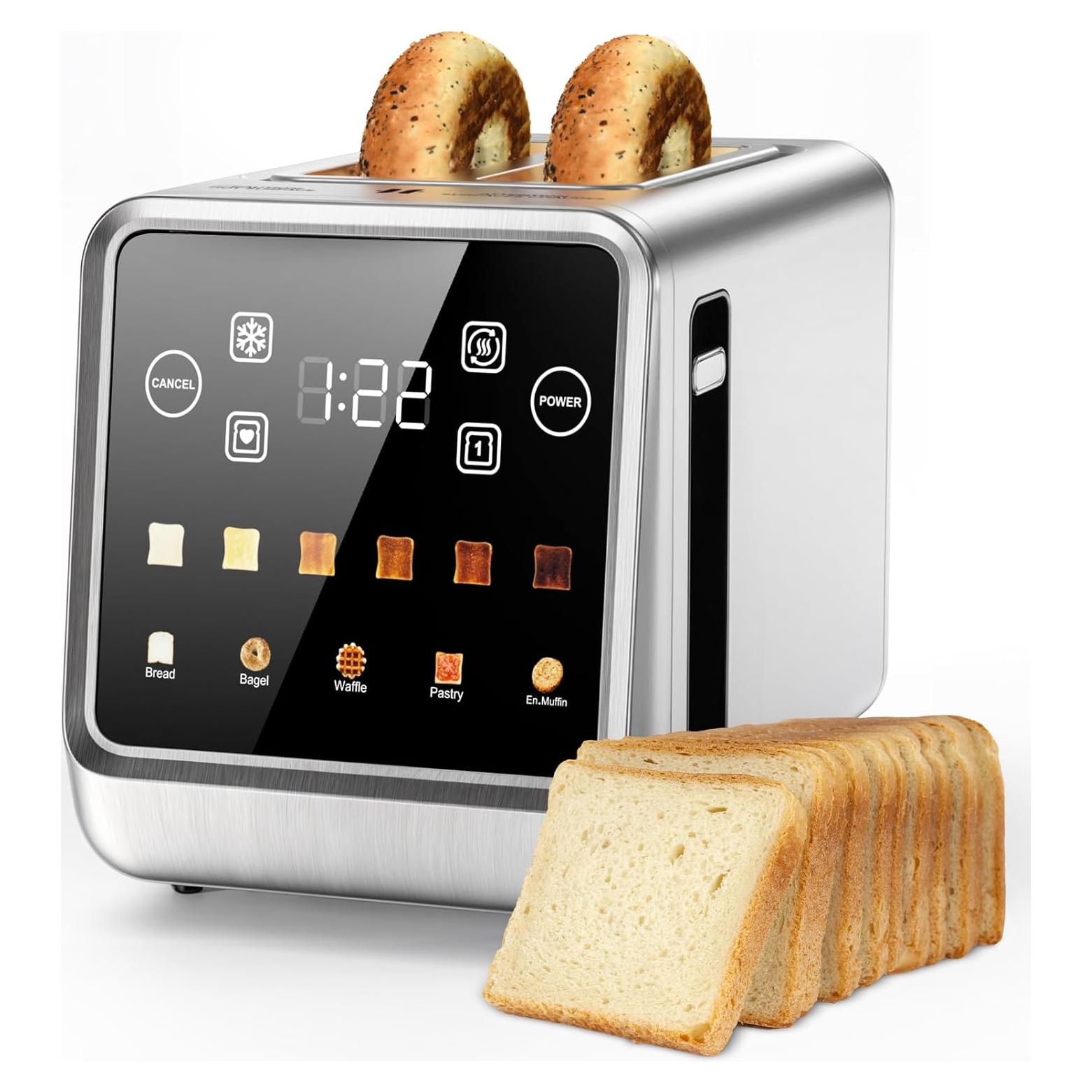 Tostadora Digital PSIIDAN 2 Rebanadas Acero Inoxidable 900W