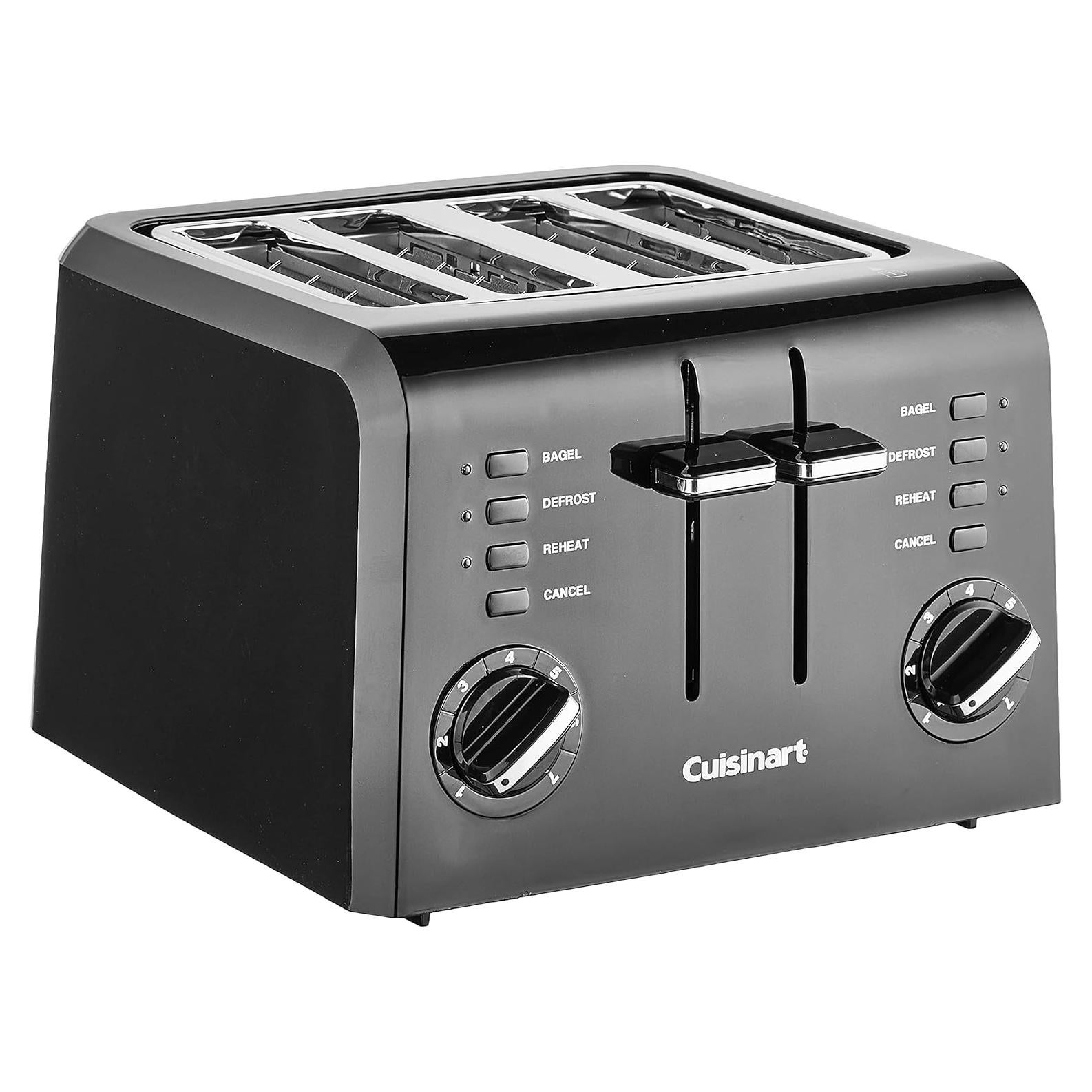 Tostadora Compacta Cuisinart CPT-142BK 4 Rebanadas Negra