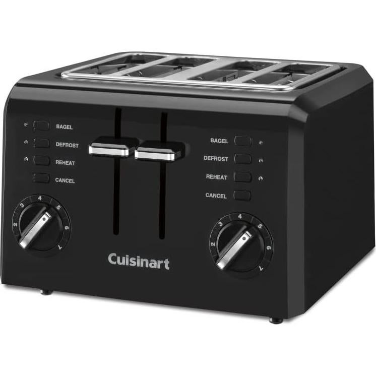 Tostadora Compacta Cuisinart CPT-142BK 4 Rebanadas Negra
