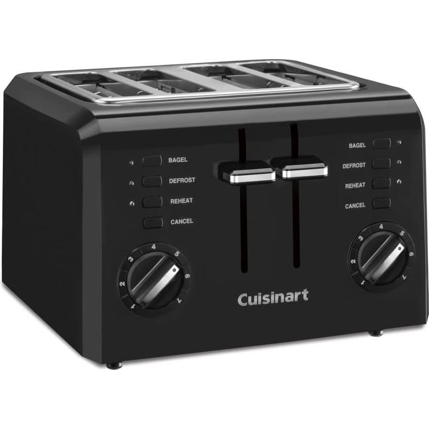 Tostadora Compacta Cuisinart CPT-142BK 4 Rebanadas Negra