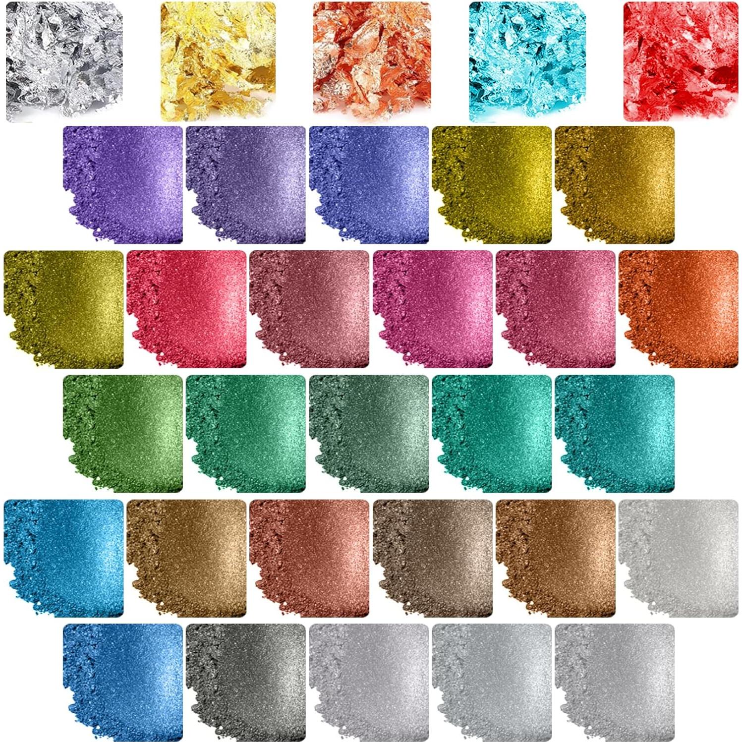 Set de 32 Polvos de Mica SigWong 5g - Pigmentos Naturales