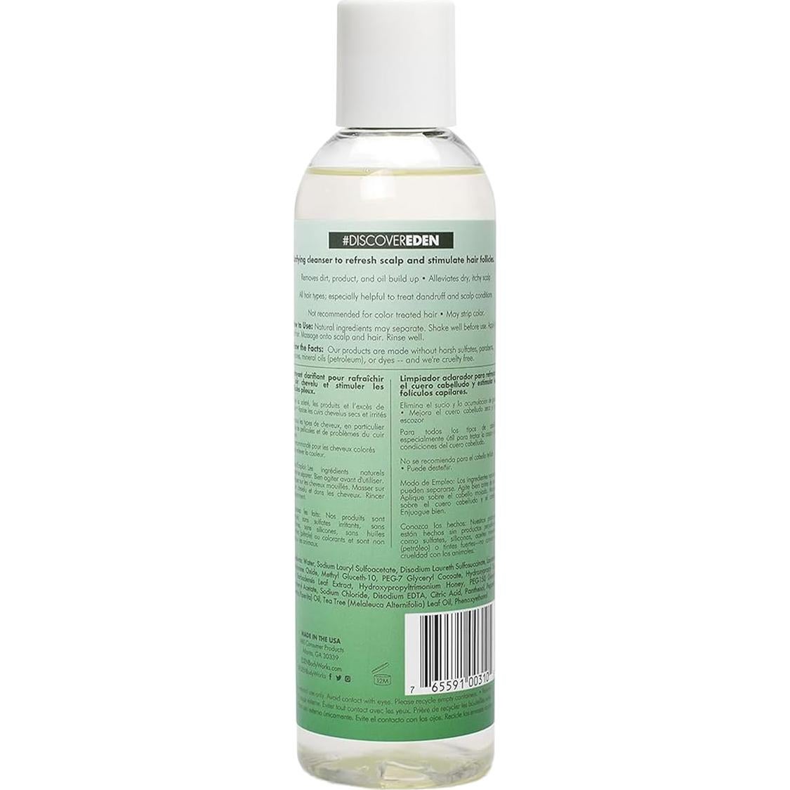 Champú Claro de Menta y Árbol de Té EDEN BodyWorks 249g