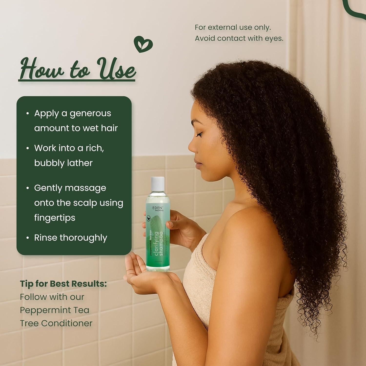 Champú Claro de Menta y Árbol de Té EDEN BodyWorks 249g