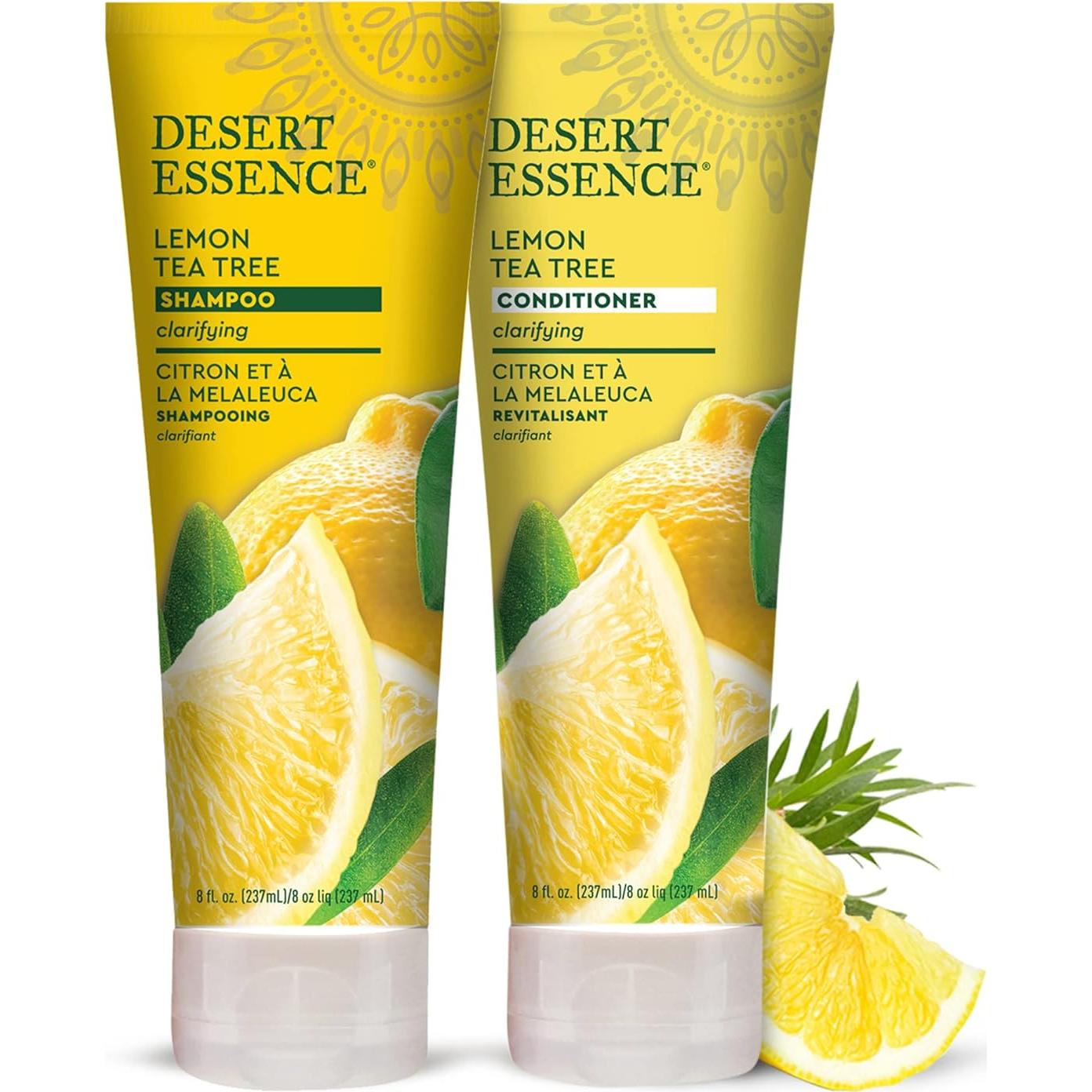 Champú de Árbol de Té Limón Desert Essence 236 ml - Revitaliza y Fortalece