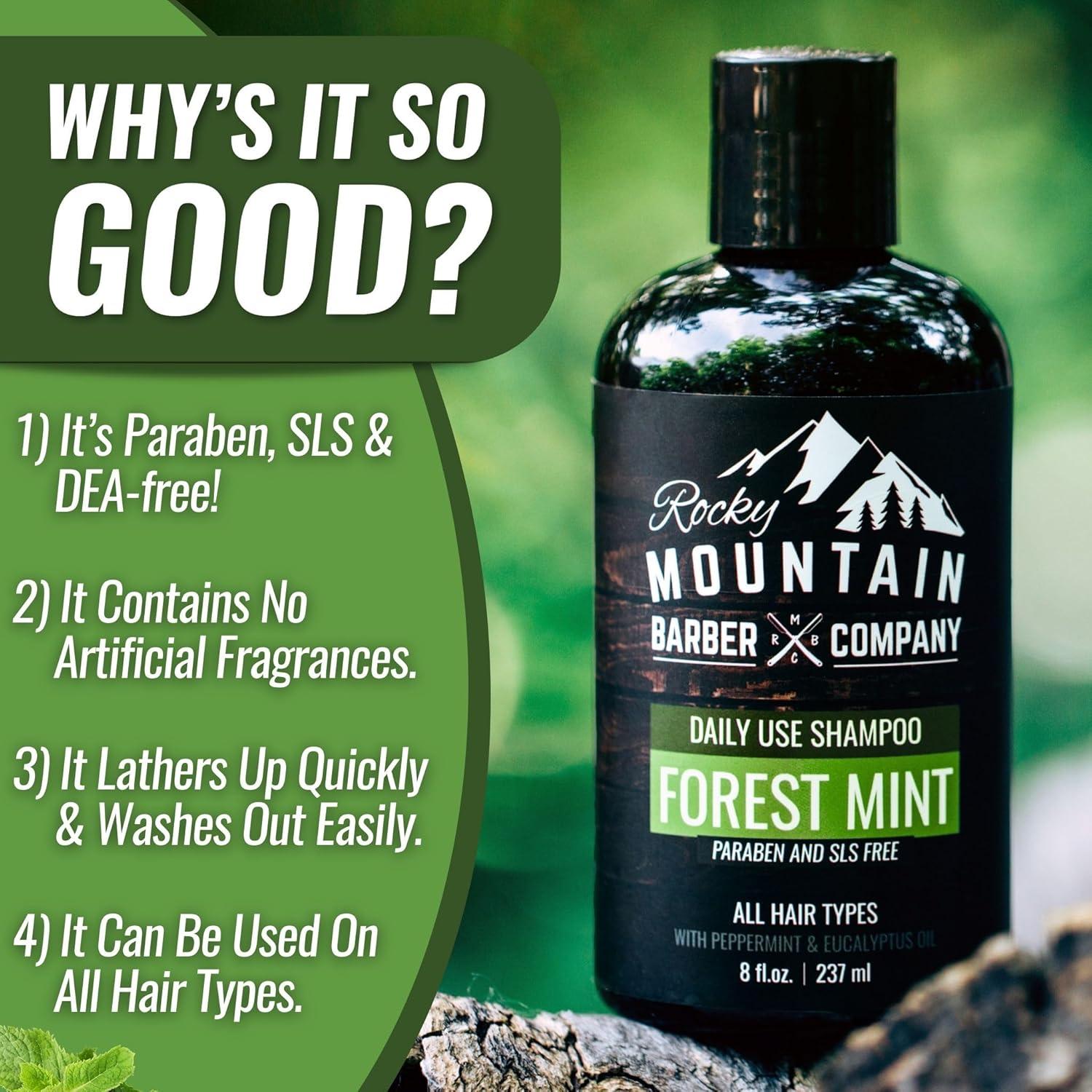 Champú para hombres Rocky Mountain - Menta del bosque 226g