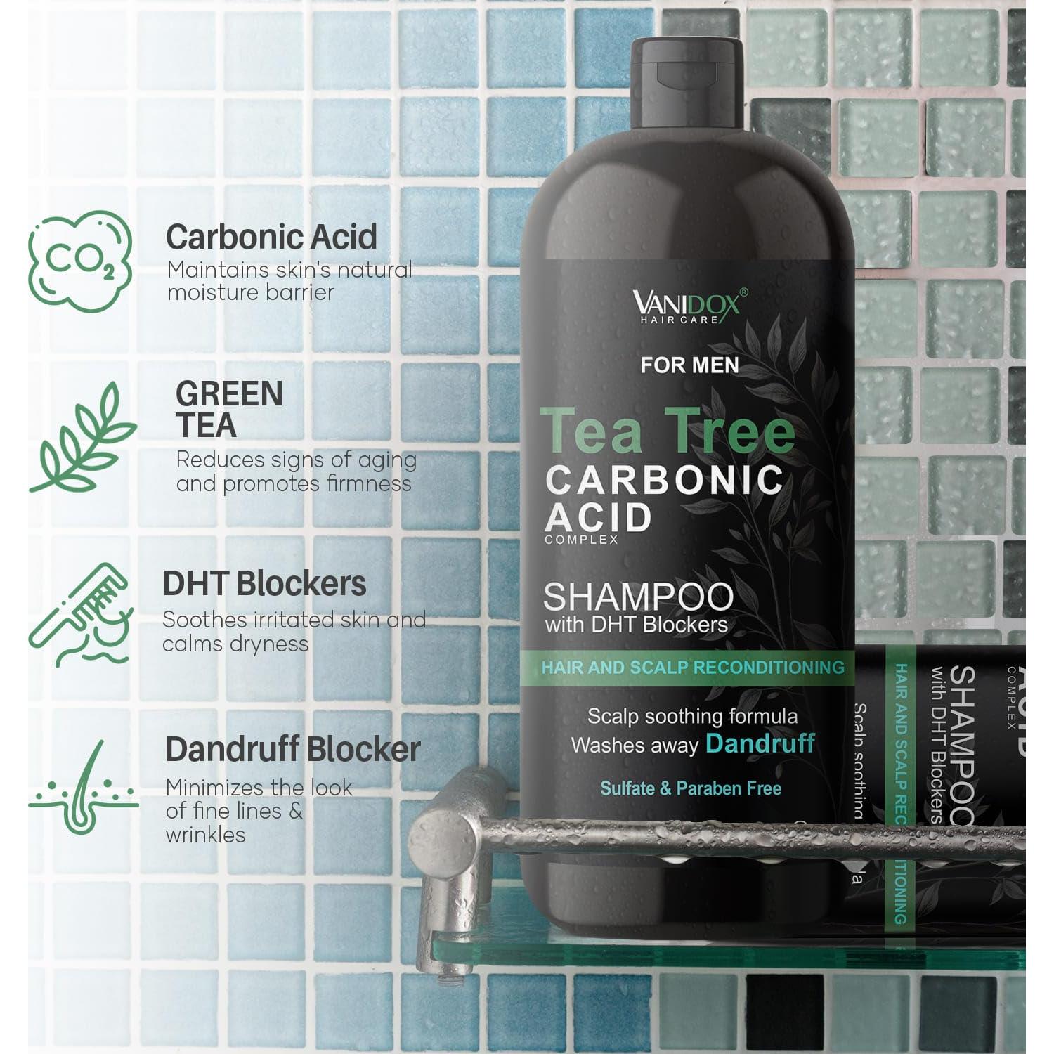 Champú Vanidox Árbol de Té 473ml - Crecimiento Cabello Hombre