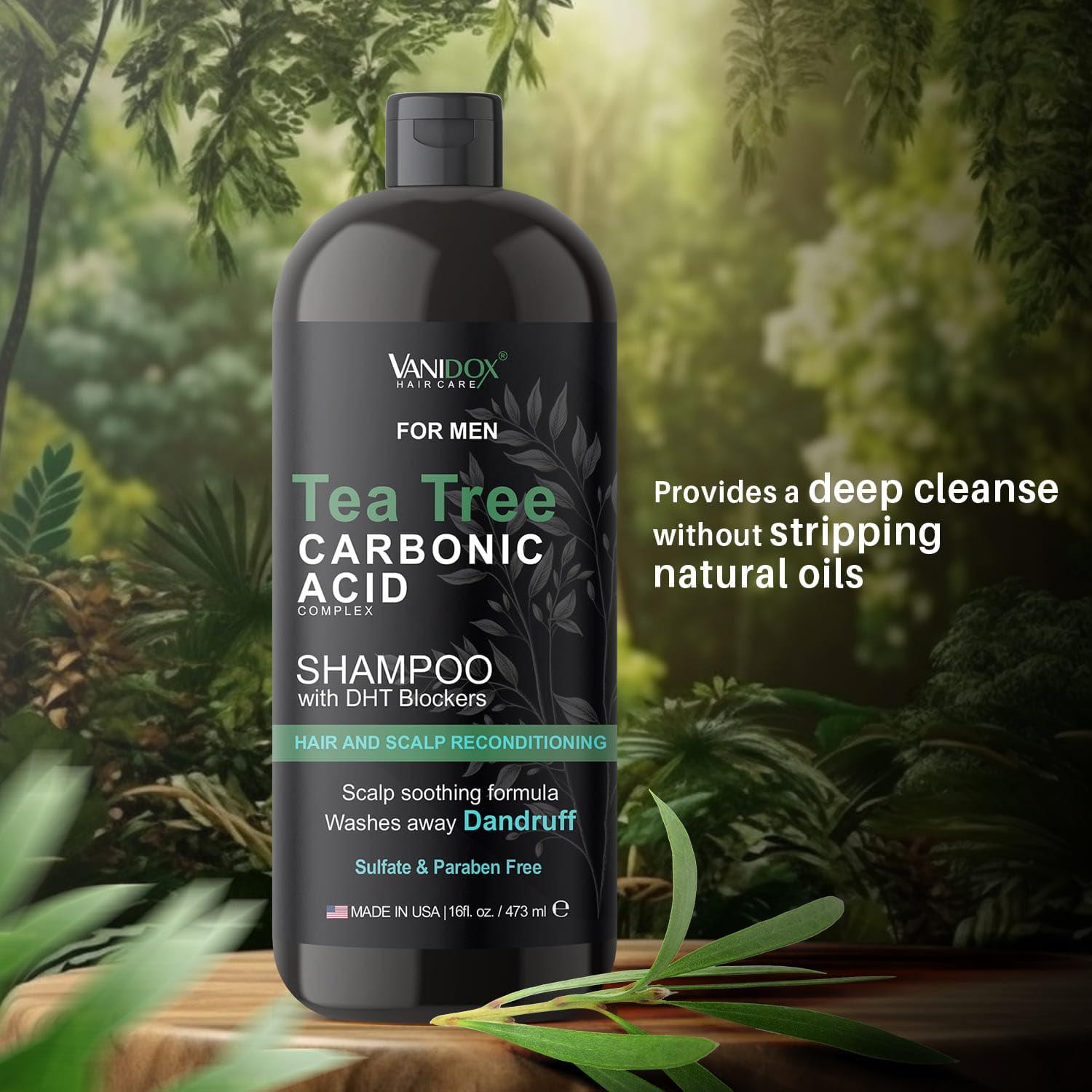 Champú Vanidox Árbol de Té 473ml - Crecimiento Cabello Hombre